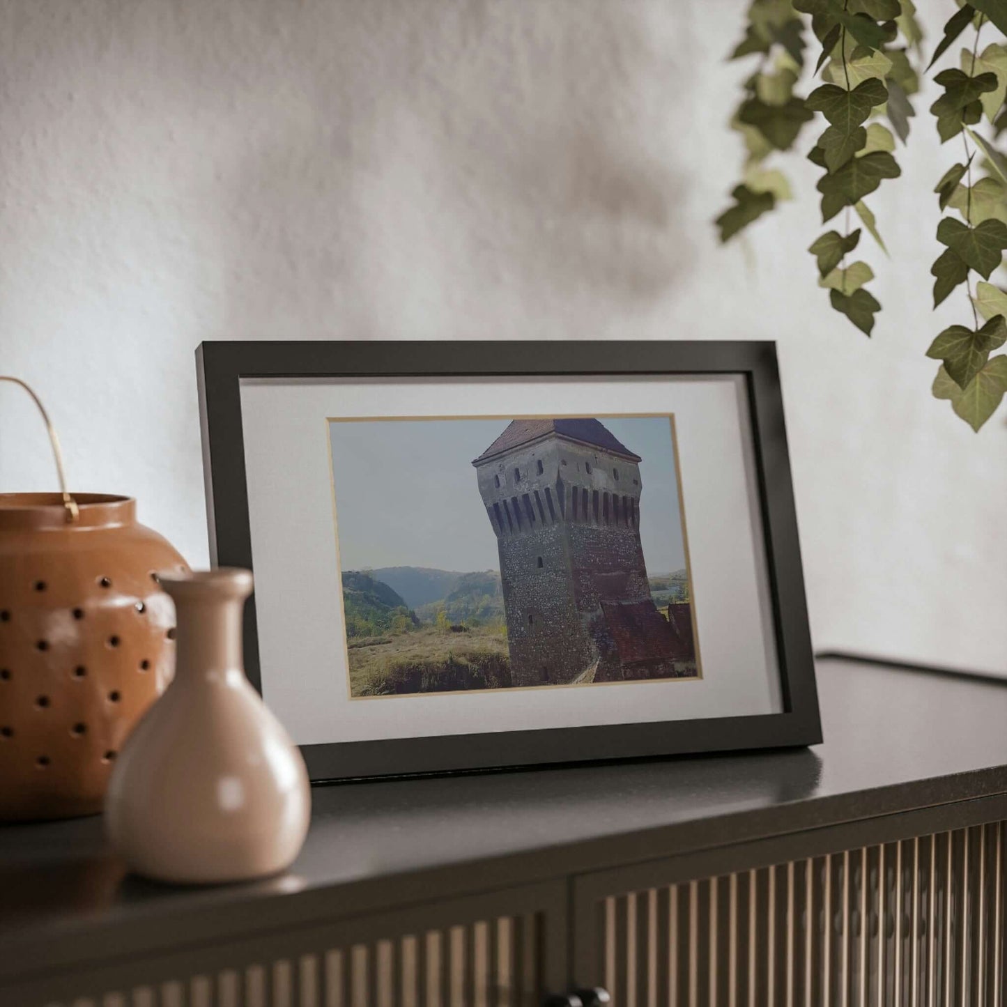 Hunedoara Castle Corvinilor | Romania | Framed Posters, Black