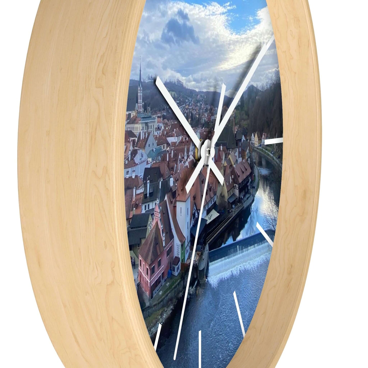 The River of Český Krumlov | Czech Republic | Wall clock