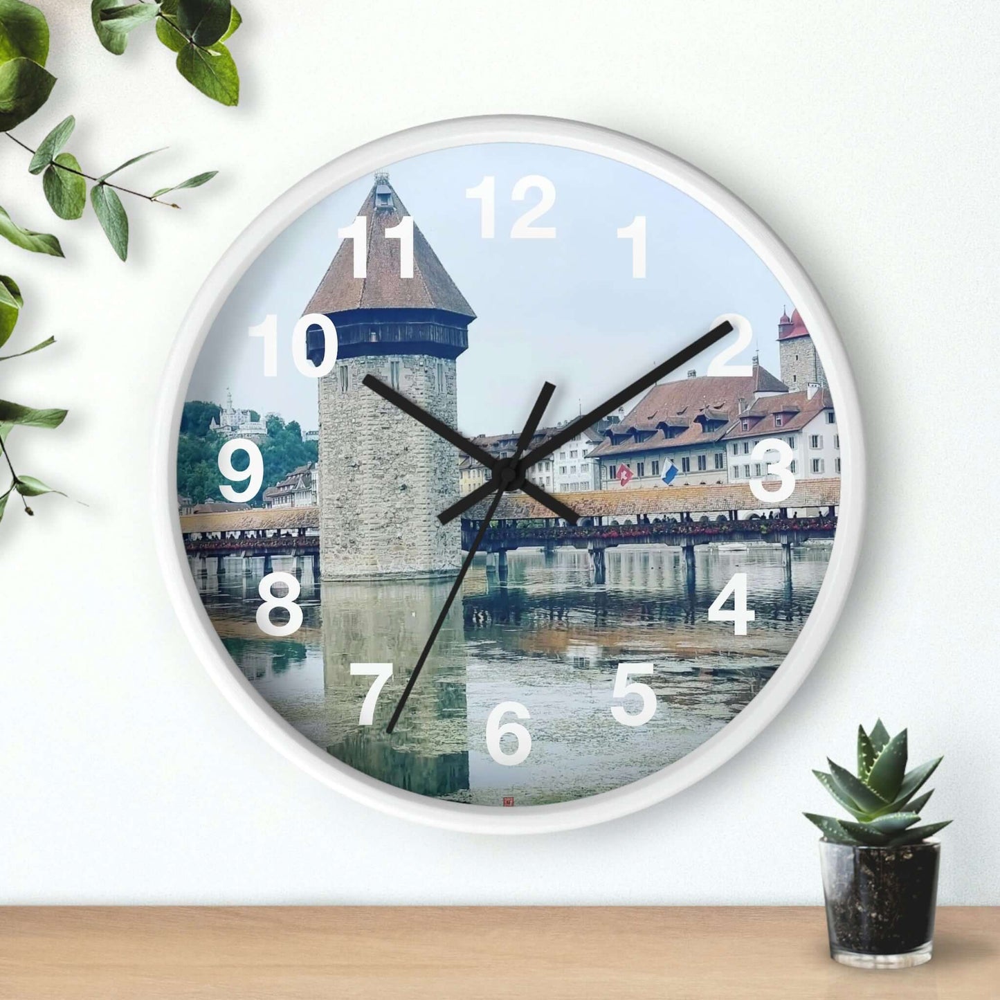 Chapel Bridge | Switzerland | Wall clock