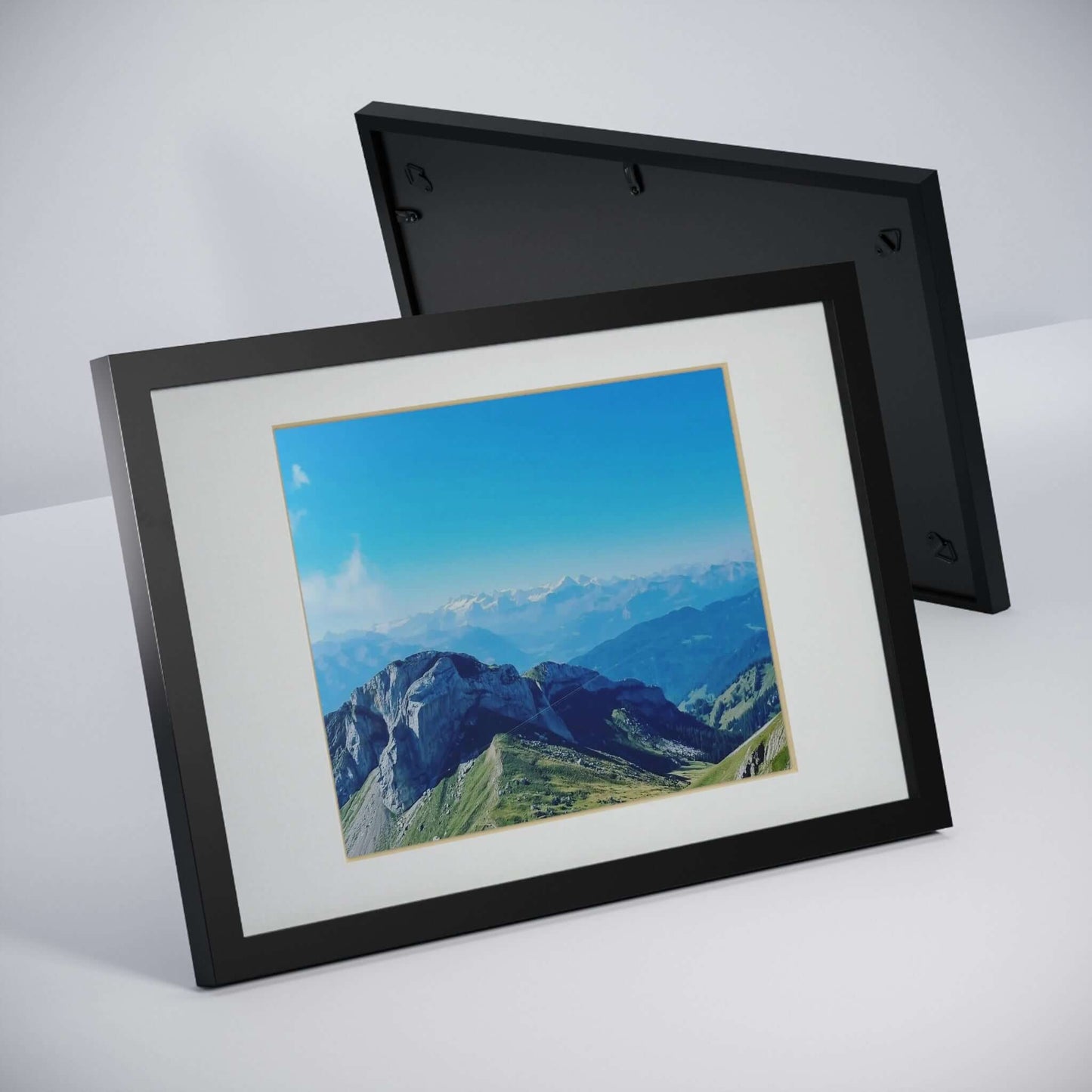 The Mt. Pilatus View | Switzerland | Framed Posters, Black