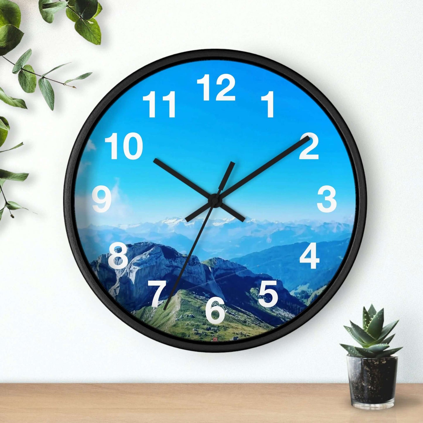 Vista del monte Pilatus | Suiza | reloj de pared