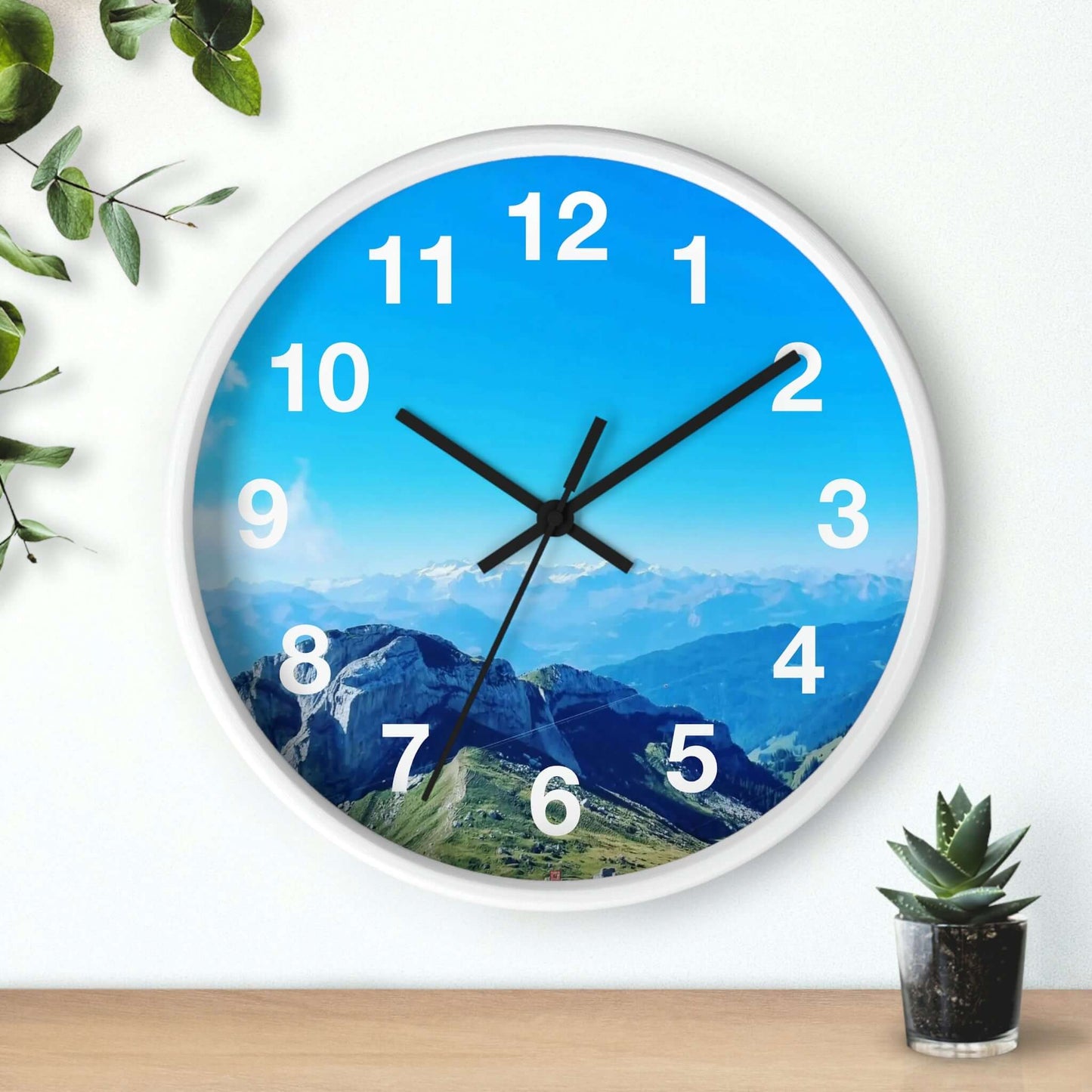 Vista del monte Pilatus | Suiza | reloj de pared