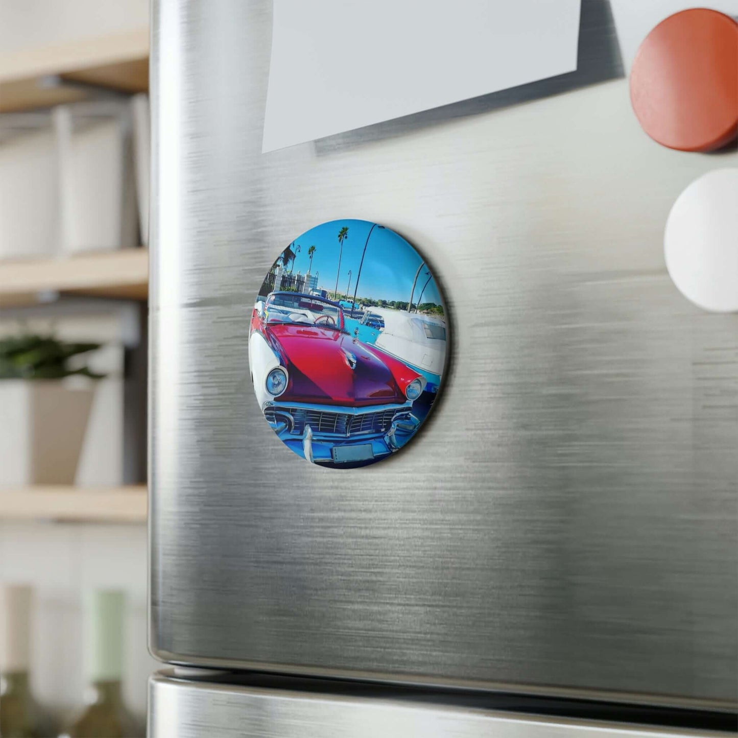 The Vehicle | Cuba | Button Magnet, Round (1 & 10 pcs)