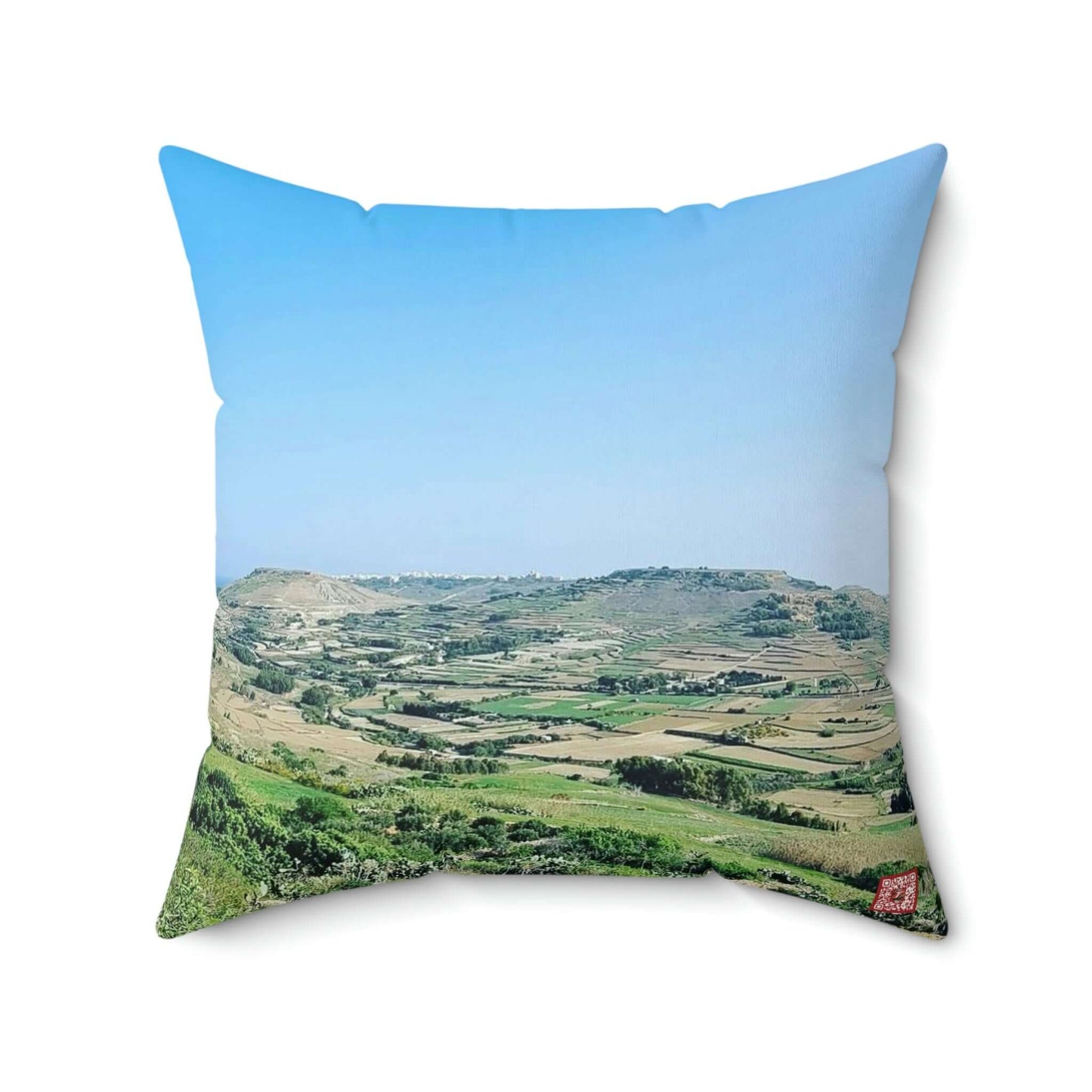 The breath taking scene | Gozo | Spun Polyester Square Pillow