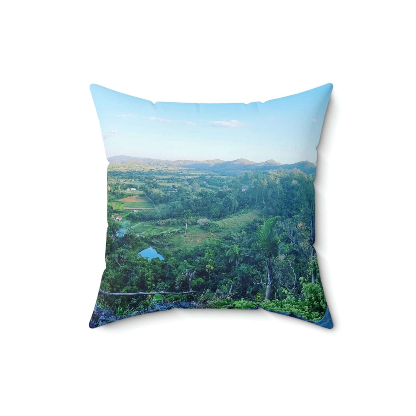 Viñales from above | Cuba | Spun Polyester Square Pillow