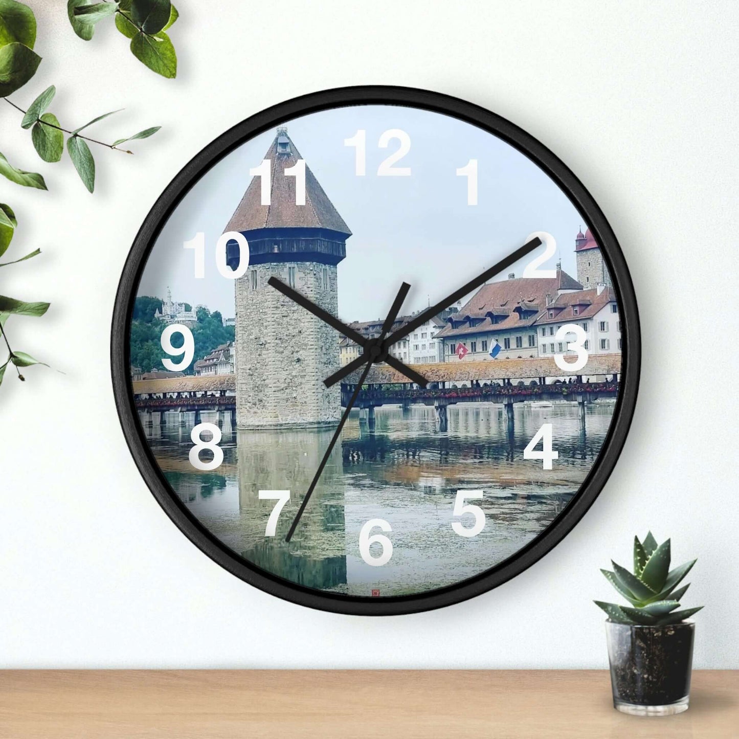 Chapel Bridge | Switzerland | Wall clock