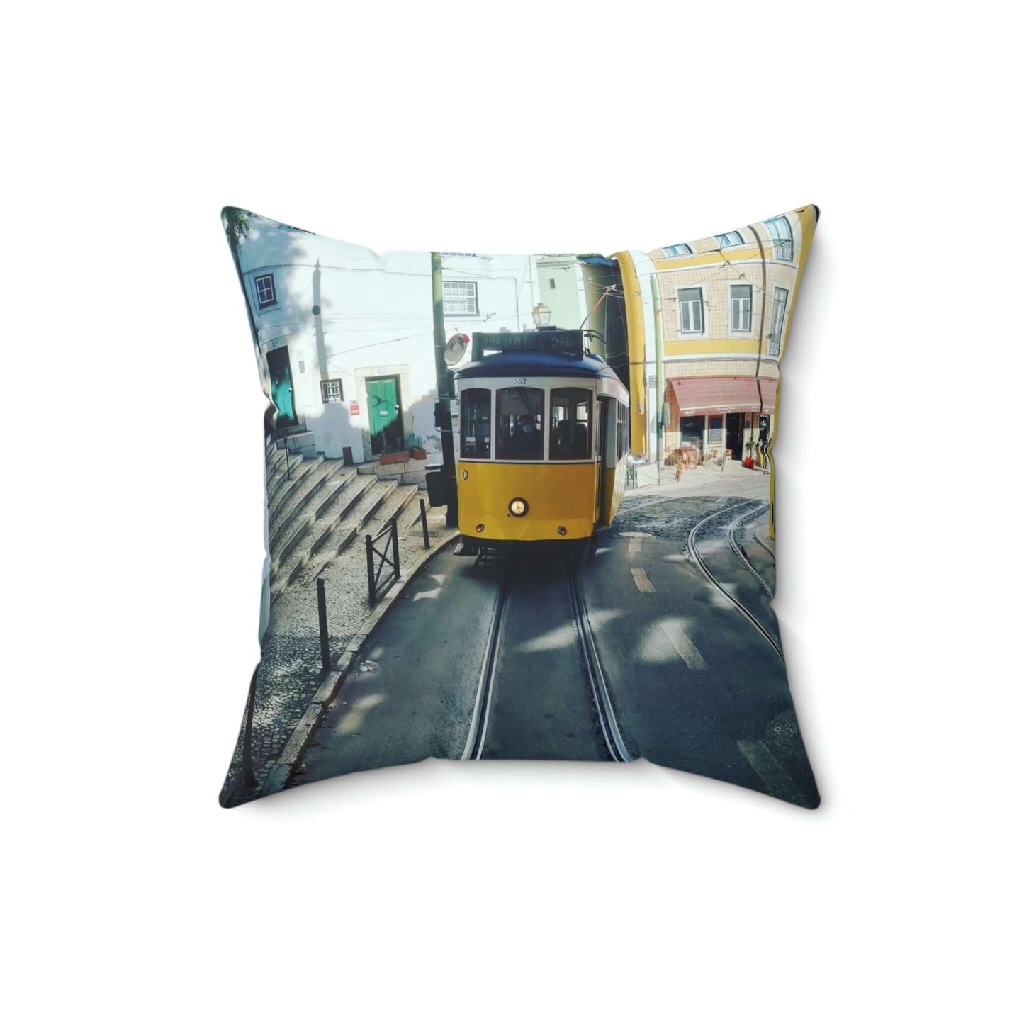Remodelado Tram | Portugal | Spun Polyester Square Pillow