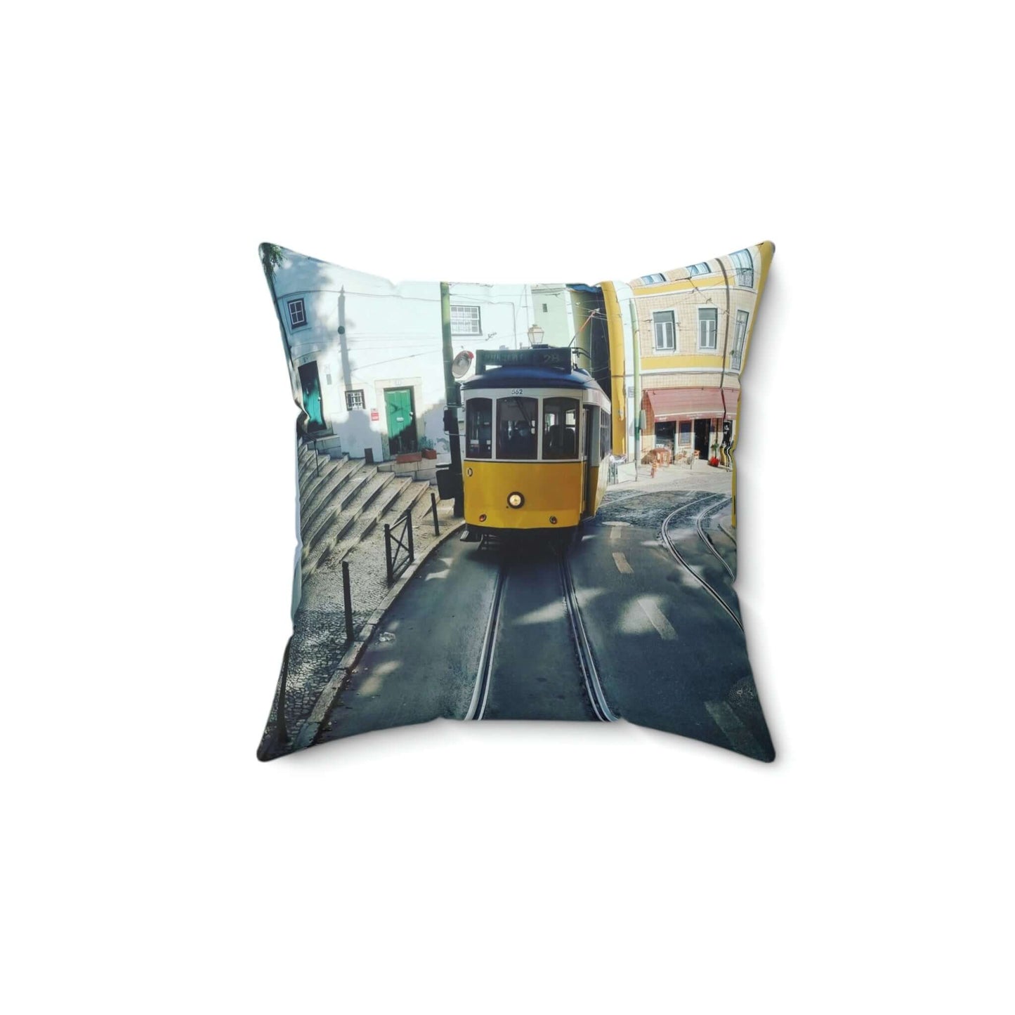 Remodelado Tram | Portugal | Spun Polyester Square Pillow
