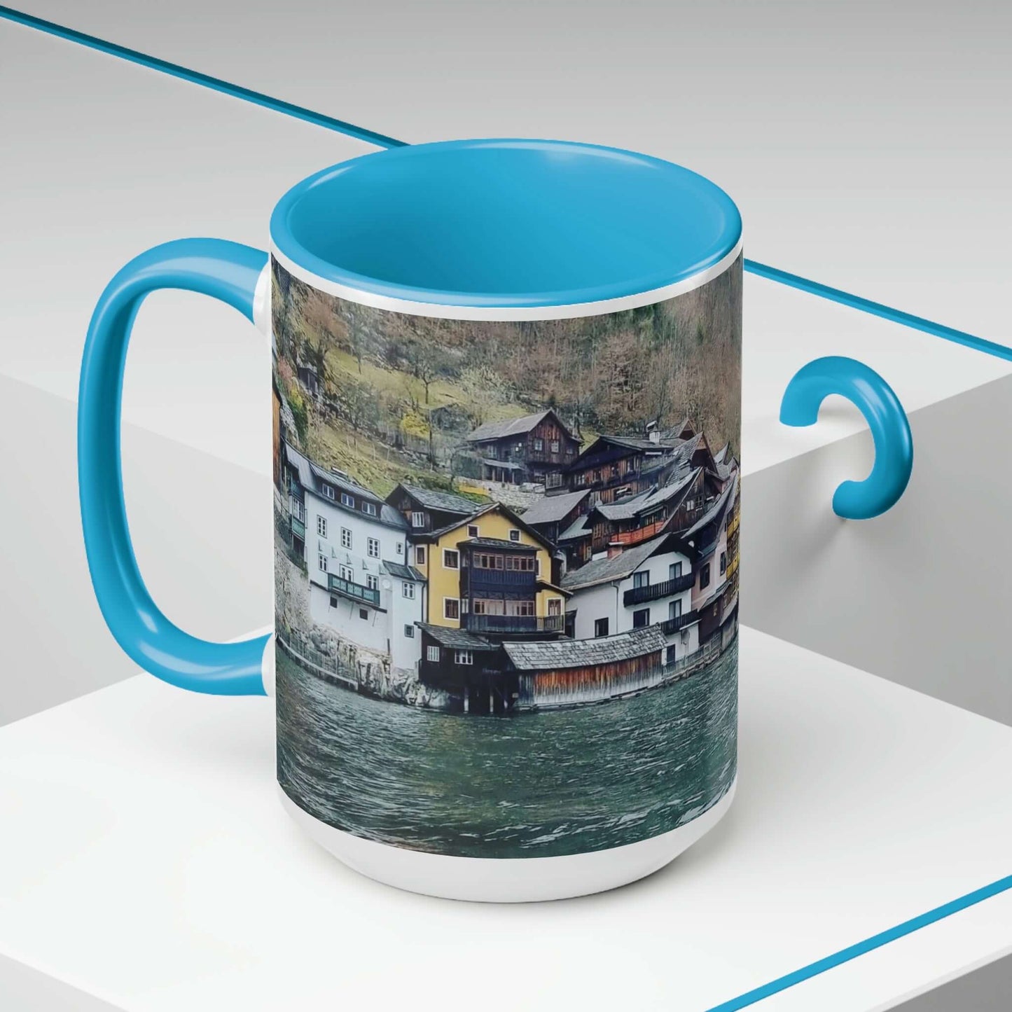 Hallstatt | Austria | Two-Tone Coffee Mugs, 15oz