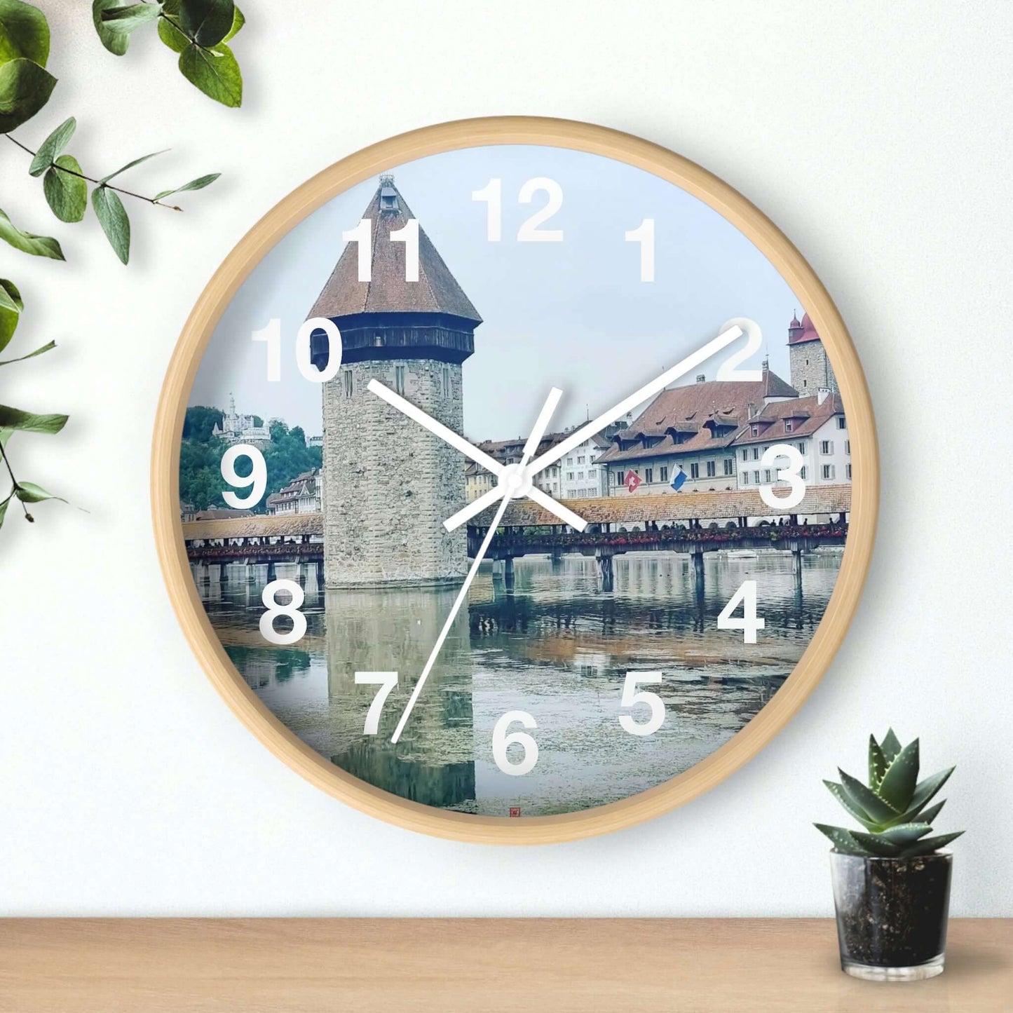 Chapel Bridge | Switzerland | Wall clock