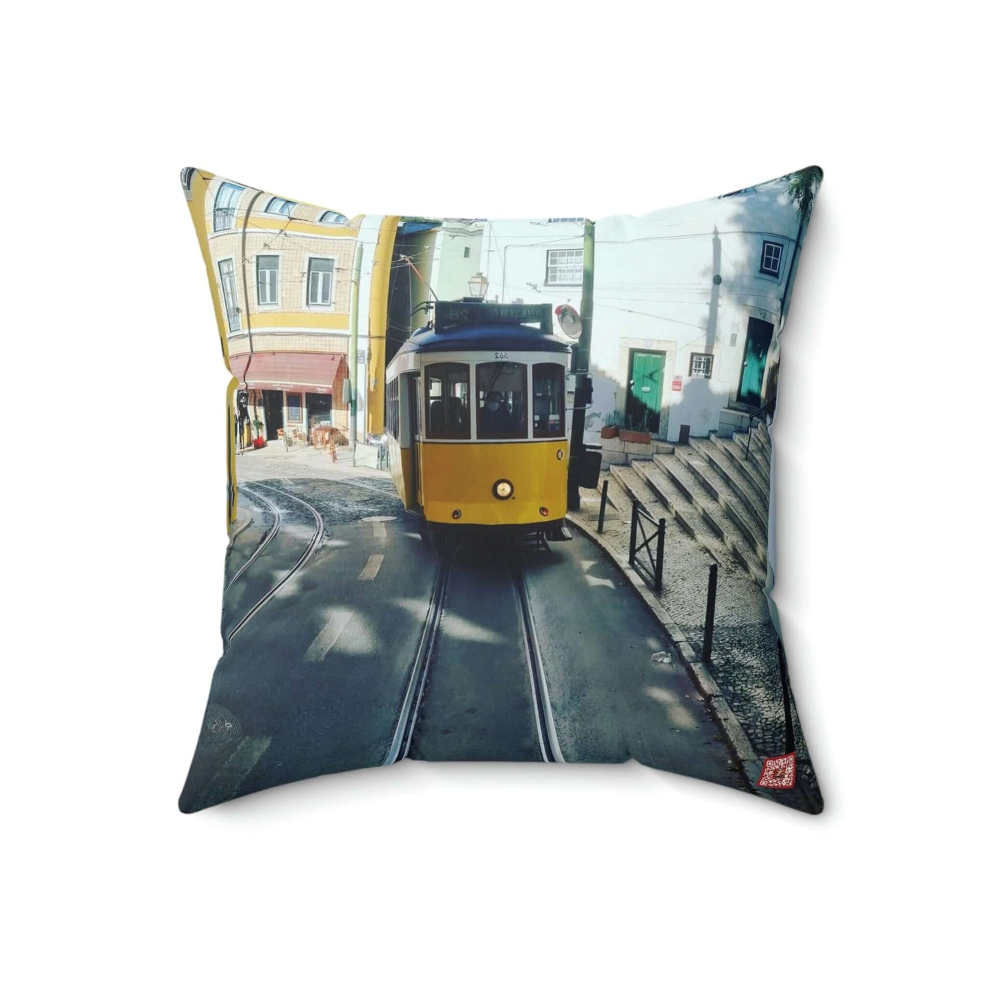 Remodelado Tram | Portugal | Spun Polyester Square Pillow