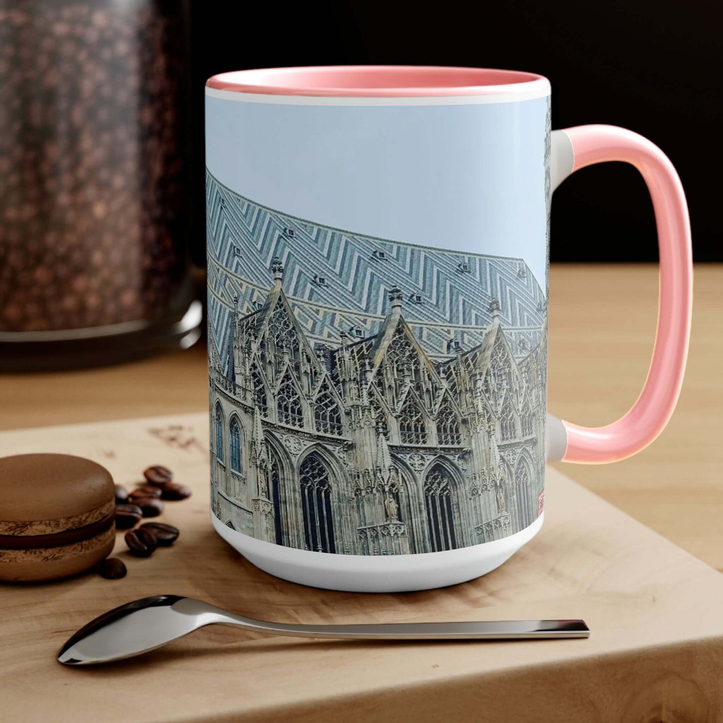 Catedral de San Esteban | Austria | Tazas de café de dos tonos, 15 oz