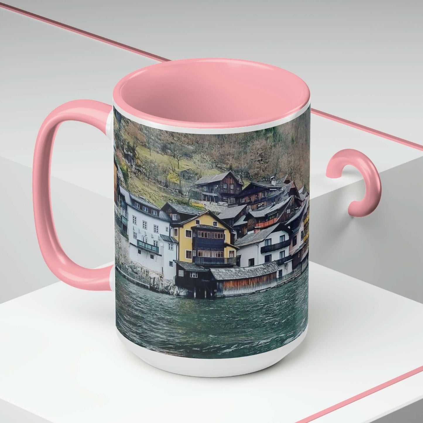 Hallstatt | Austria | Two-Tone Coffee Mugs, 15oz