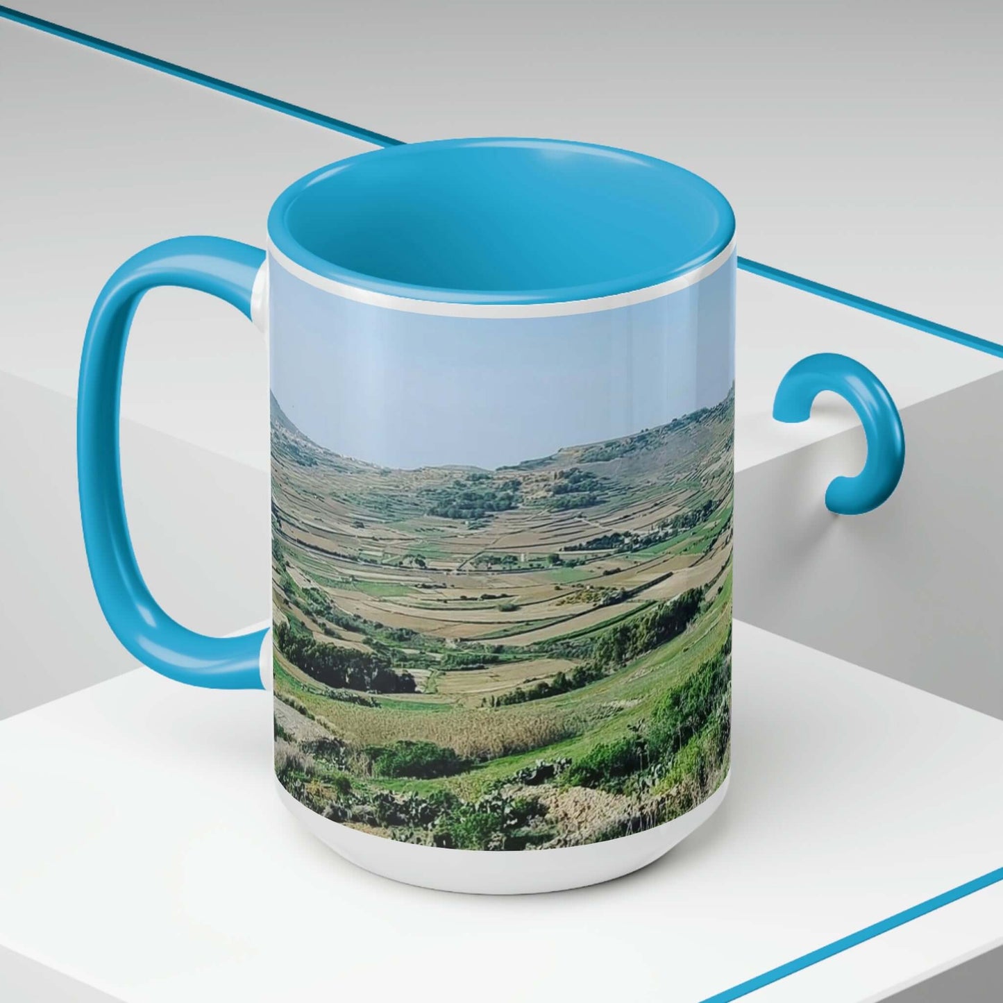 The breath taking scene | Gozo | Two-Tone Coffee Mugs, 15oz