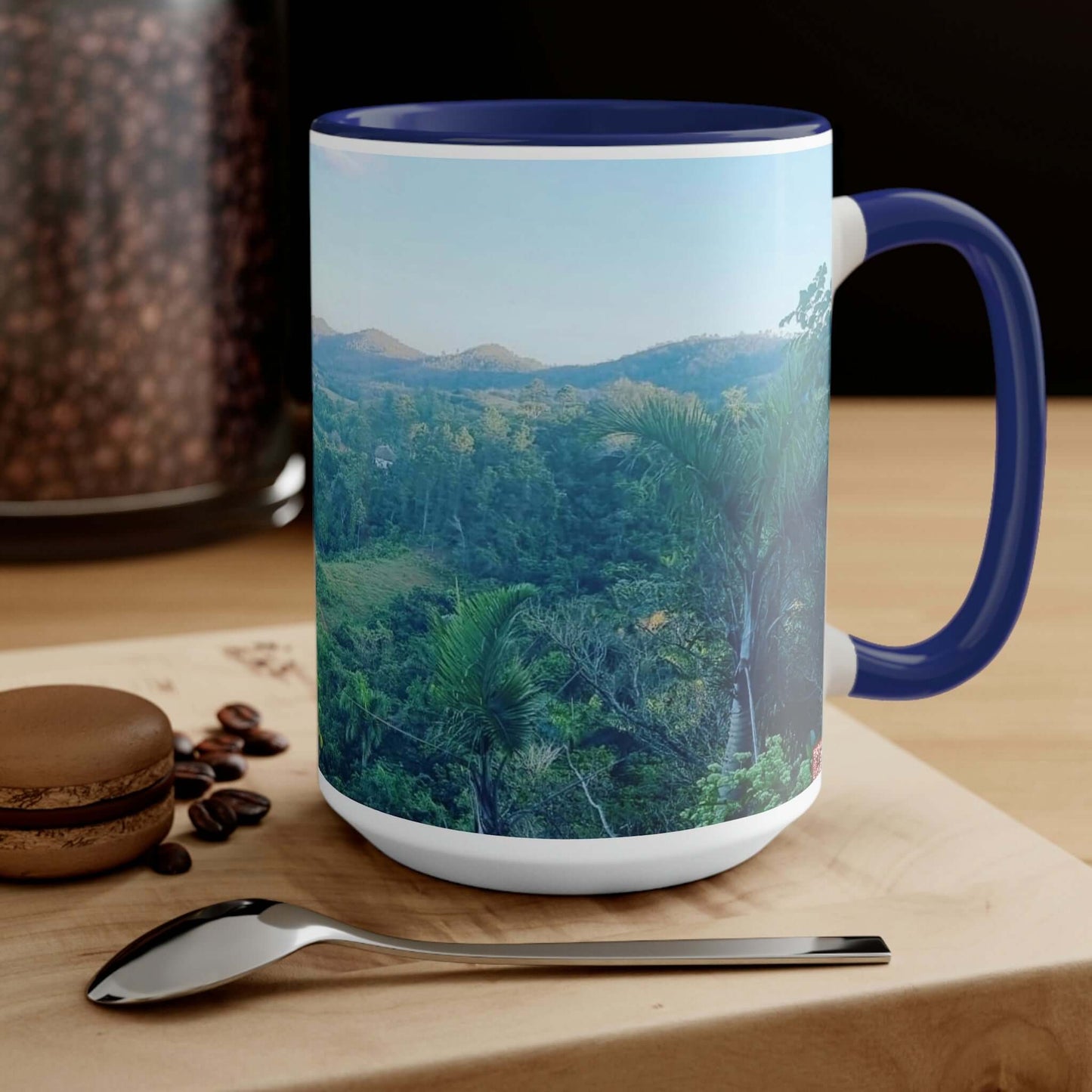 Viñales from above | Cuba | Two-Tone Coffee Mugs, 15oz