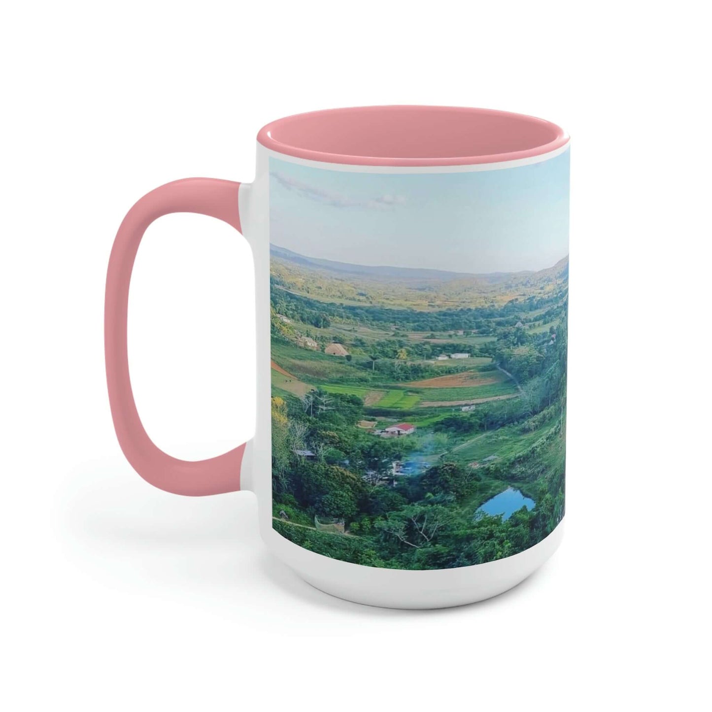 Viñales from above | Cuba | Two-Tone Coffee Mugs, 15oz