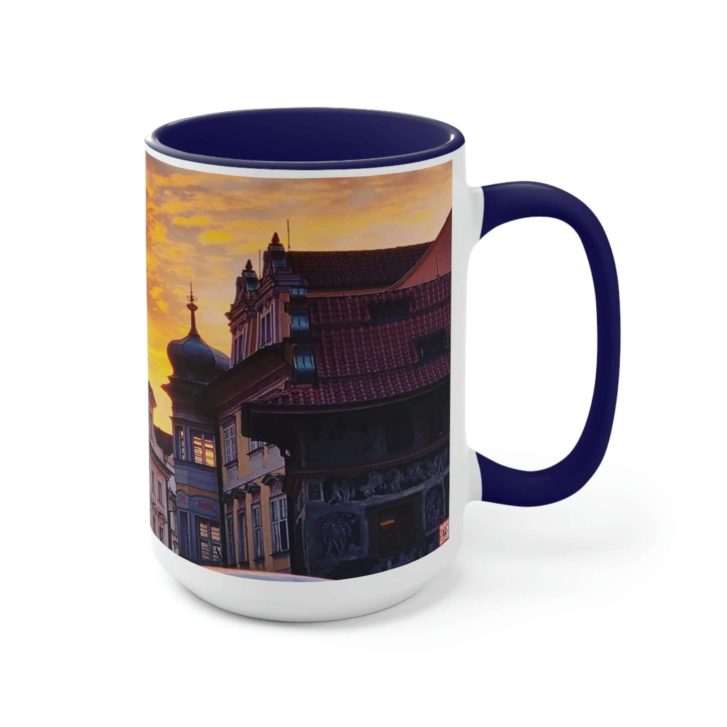 The City Center | Czech Republic | Two-Tone Coffee Mugs, 15oz