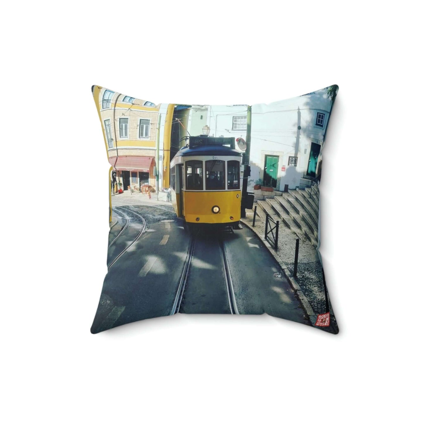 Remodelado Tram | Portugal | Spun Polyester Square Pillow