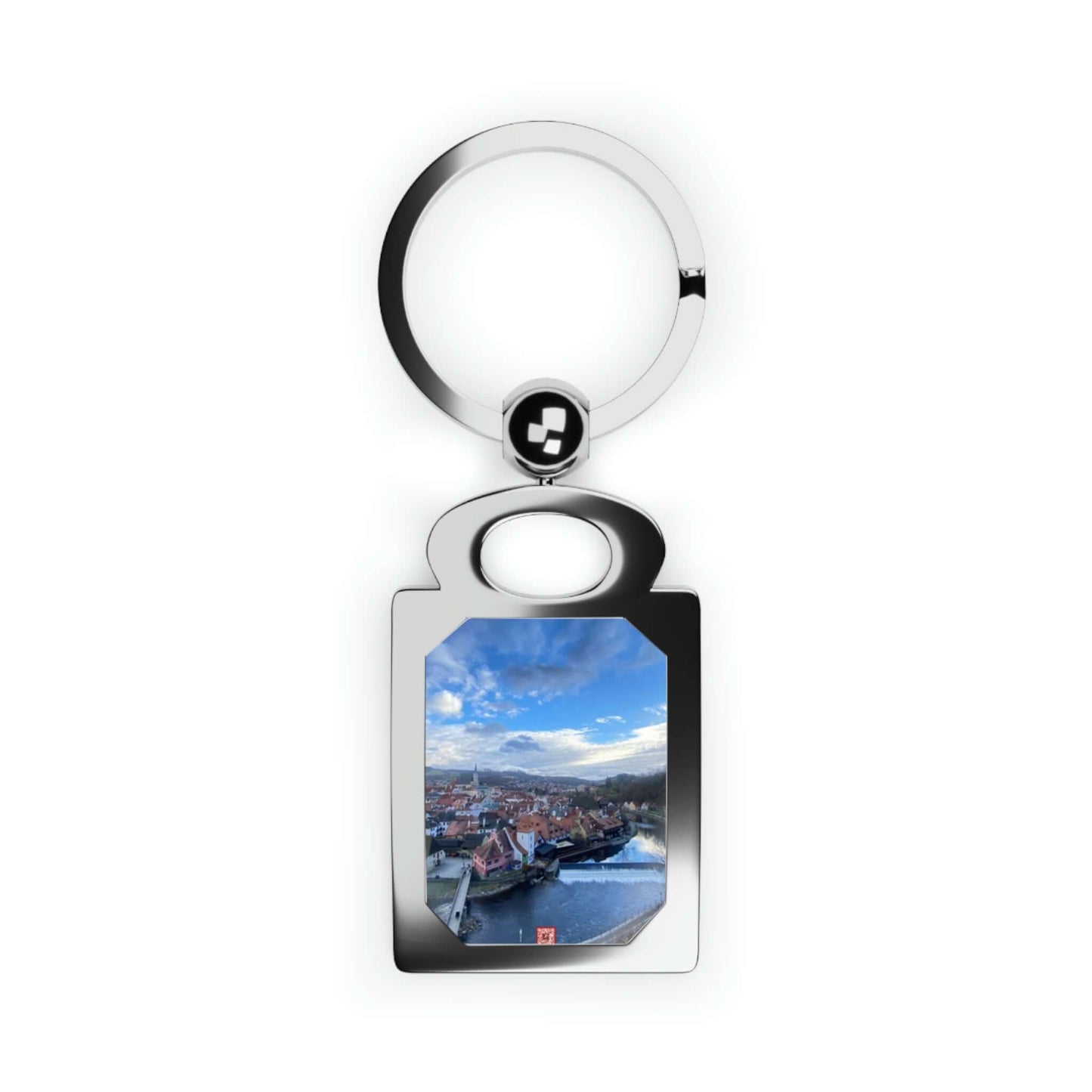 The River of Český Krumlov | Czech Republic | Rectangle Photo Keyring