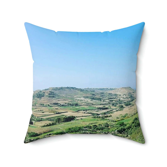 The breath taking scene | Gozo | Spun Polyester Square Pillow