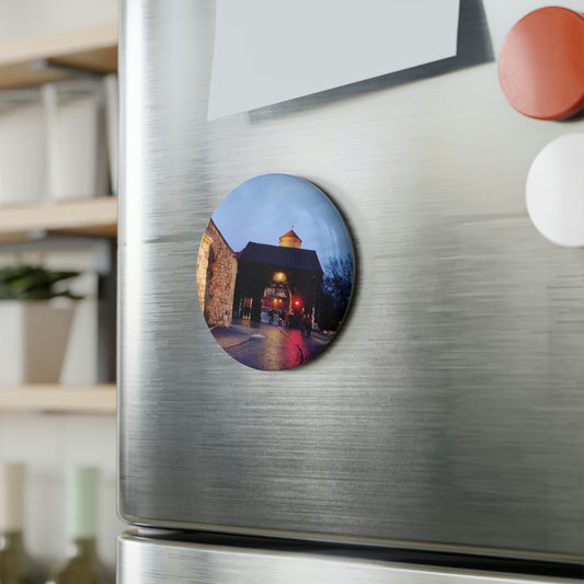 Wawel Gate | Poland | Button Magnet, Round (1 & 10 pcs)