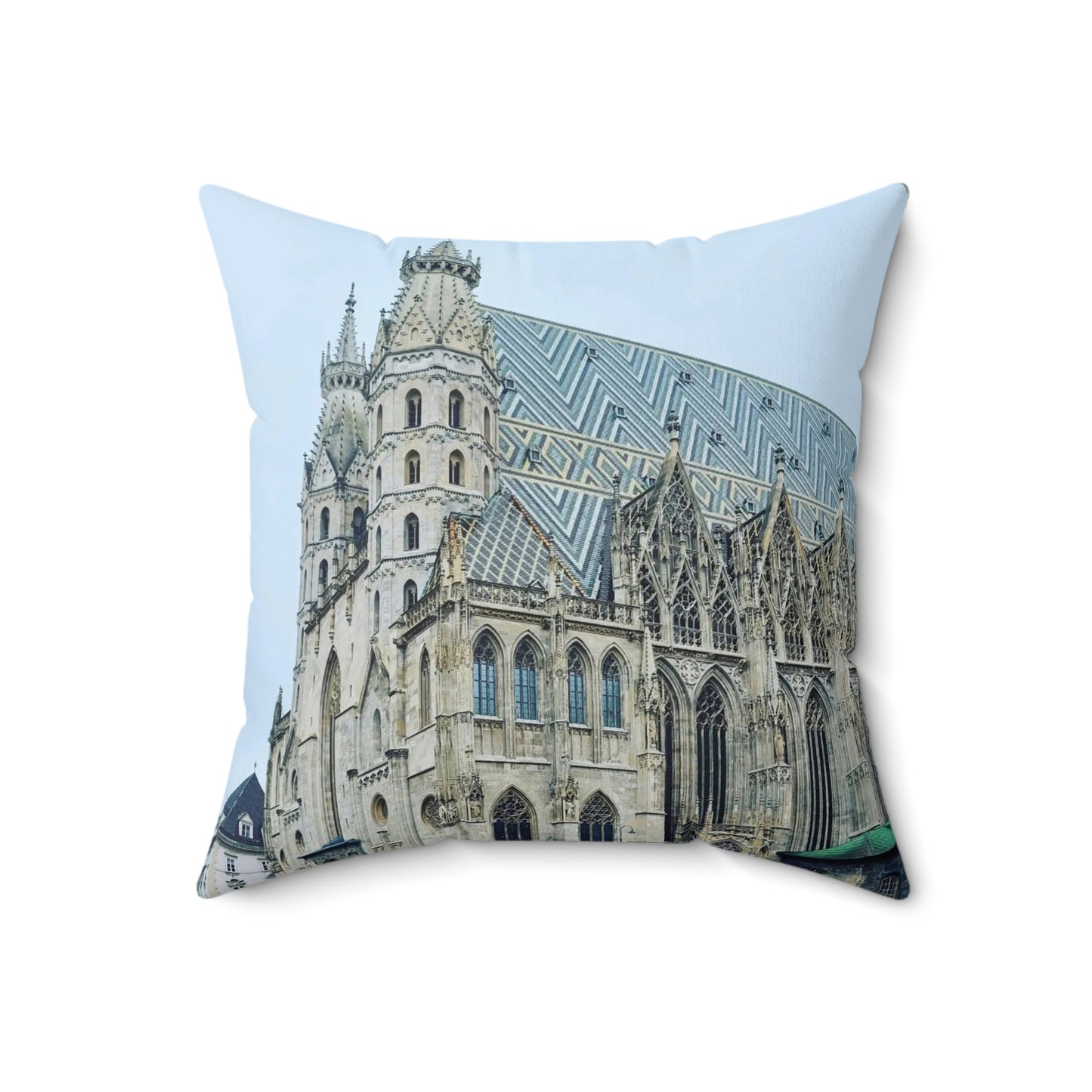 Catedral de San Esteban | Austria | Almohada cuadrada de poliéster hilado