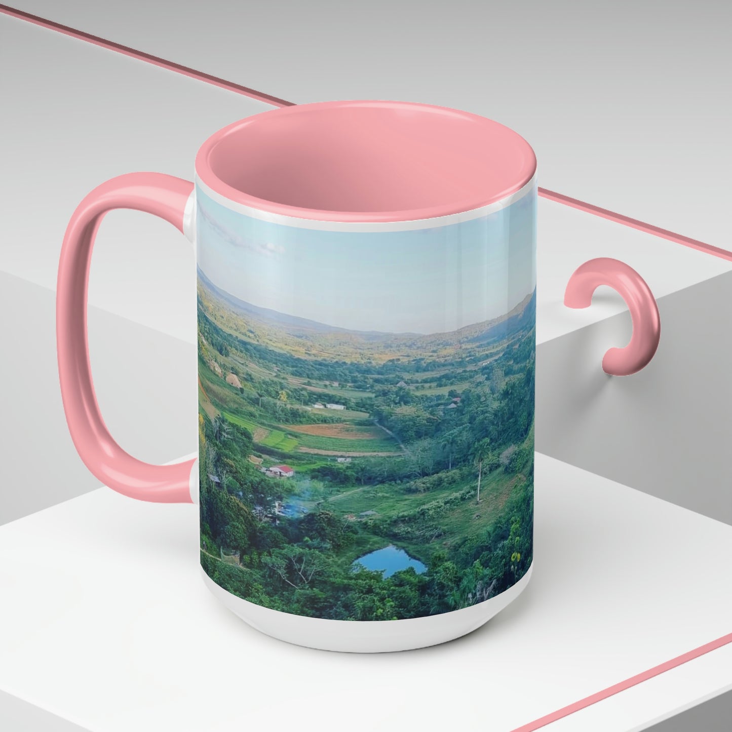 Viñales from above | Cuba | Two-Tone Coffee Mugs, 15oz
