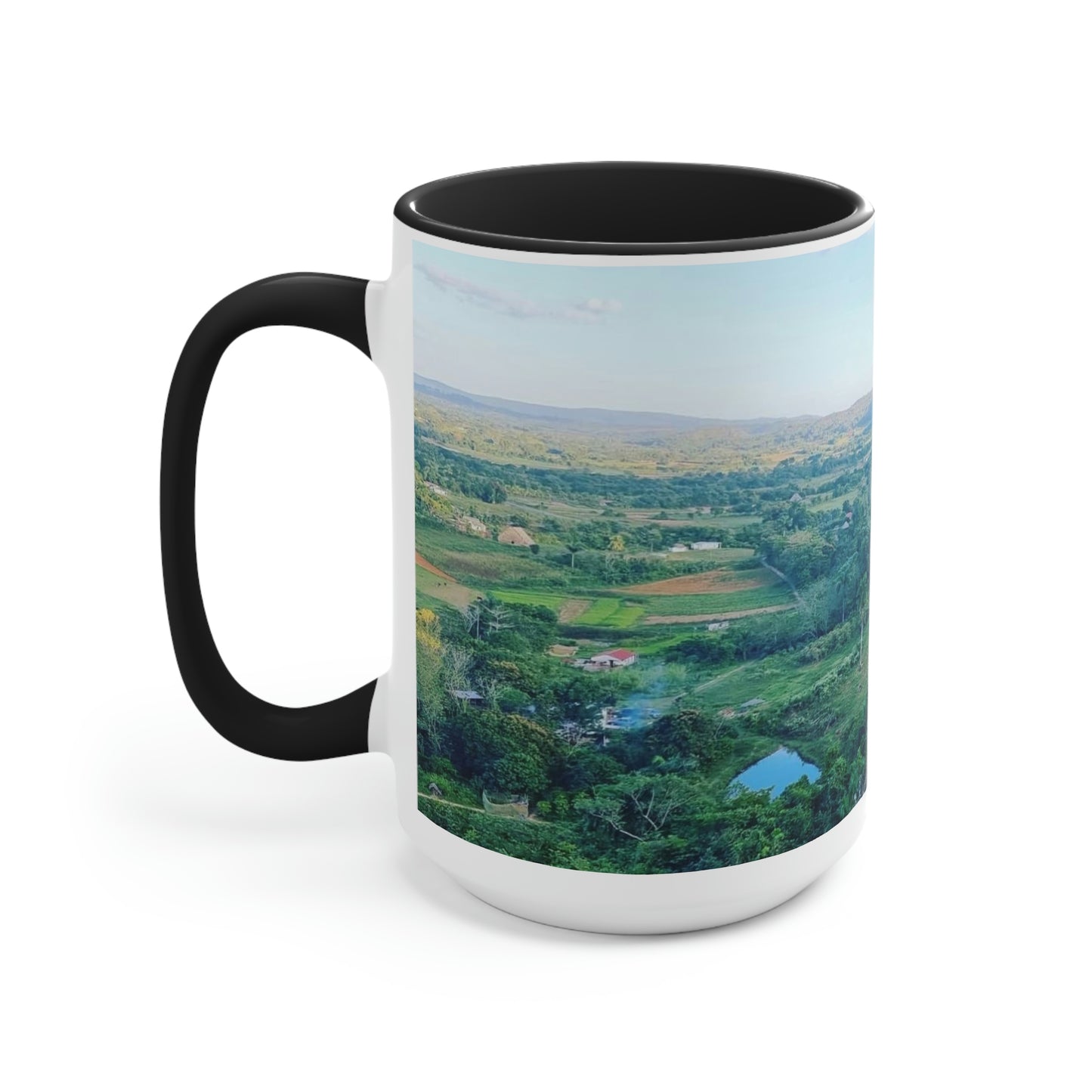 Viñales from above | Cuba | Two-Tone Coffee Mugs, 15oz