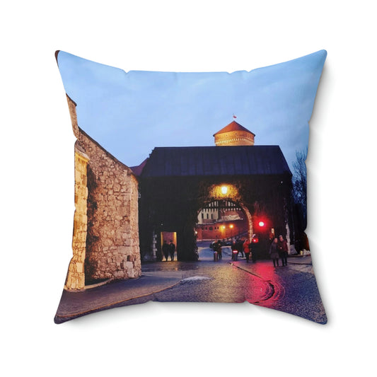 Wawel Gate | Poland | Spun Polyester Square Pillow