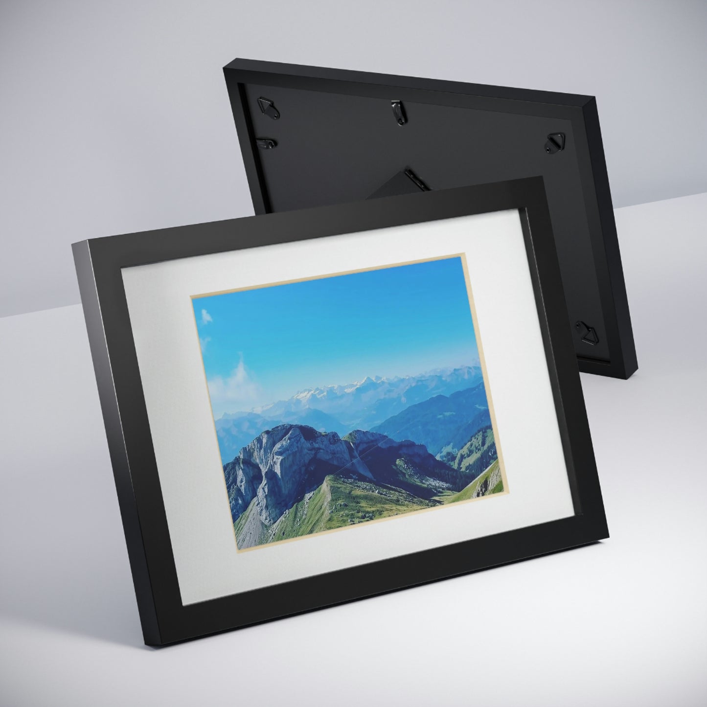 The Mt. Pilatus View | Switzerland | Framed Posters, Black