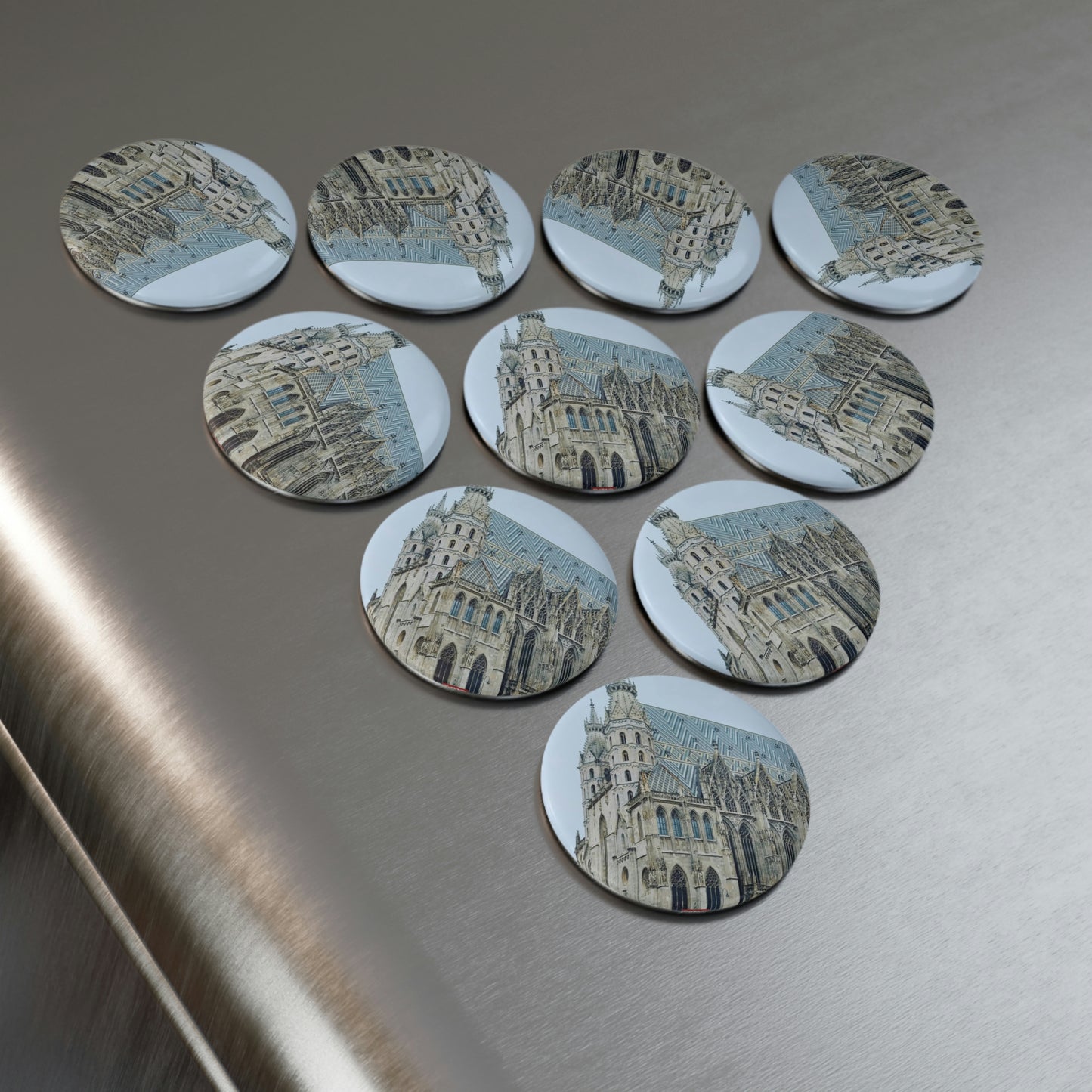 Cathédrale Saint-Étienne | Autriche | Aimant Bouton, Rond (1 & 10 pcs)