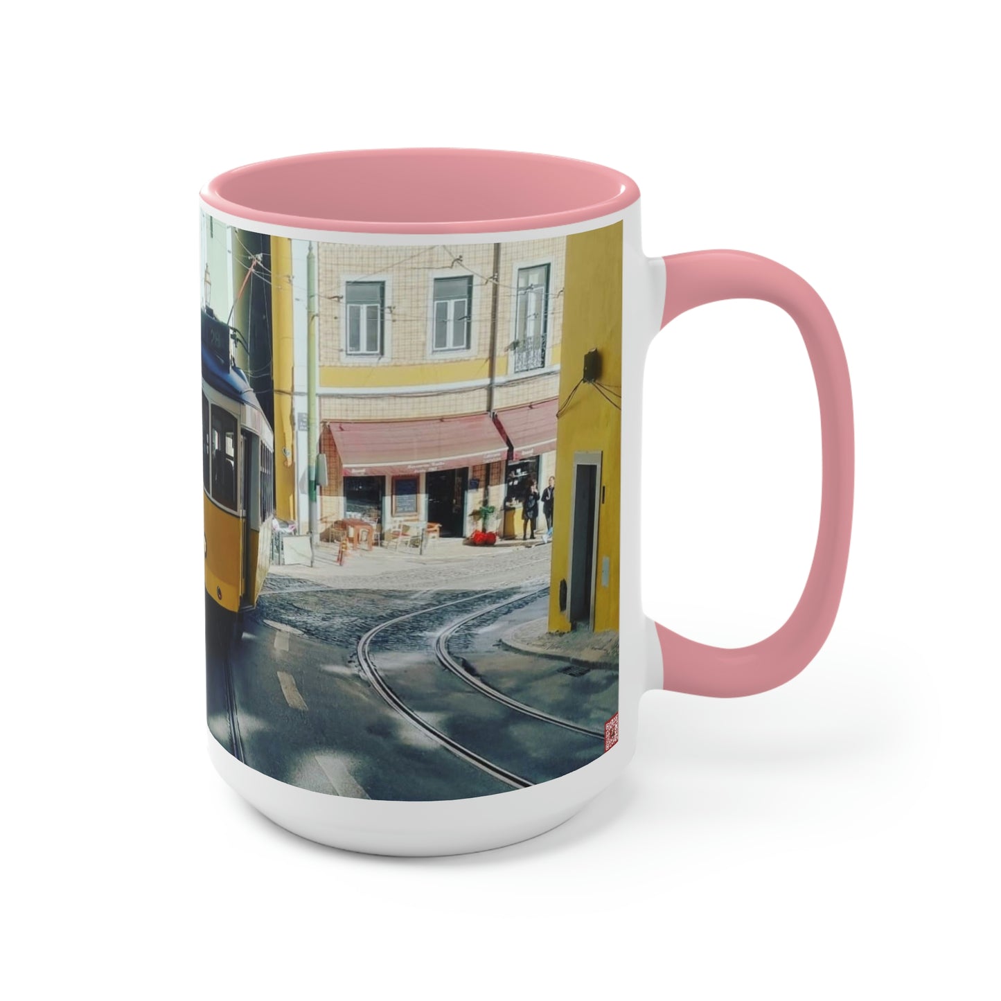 Remodelado Tram | Portugal | Two-Tone Coffee Mugs, 15oz