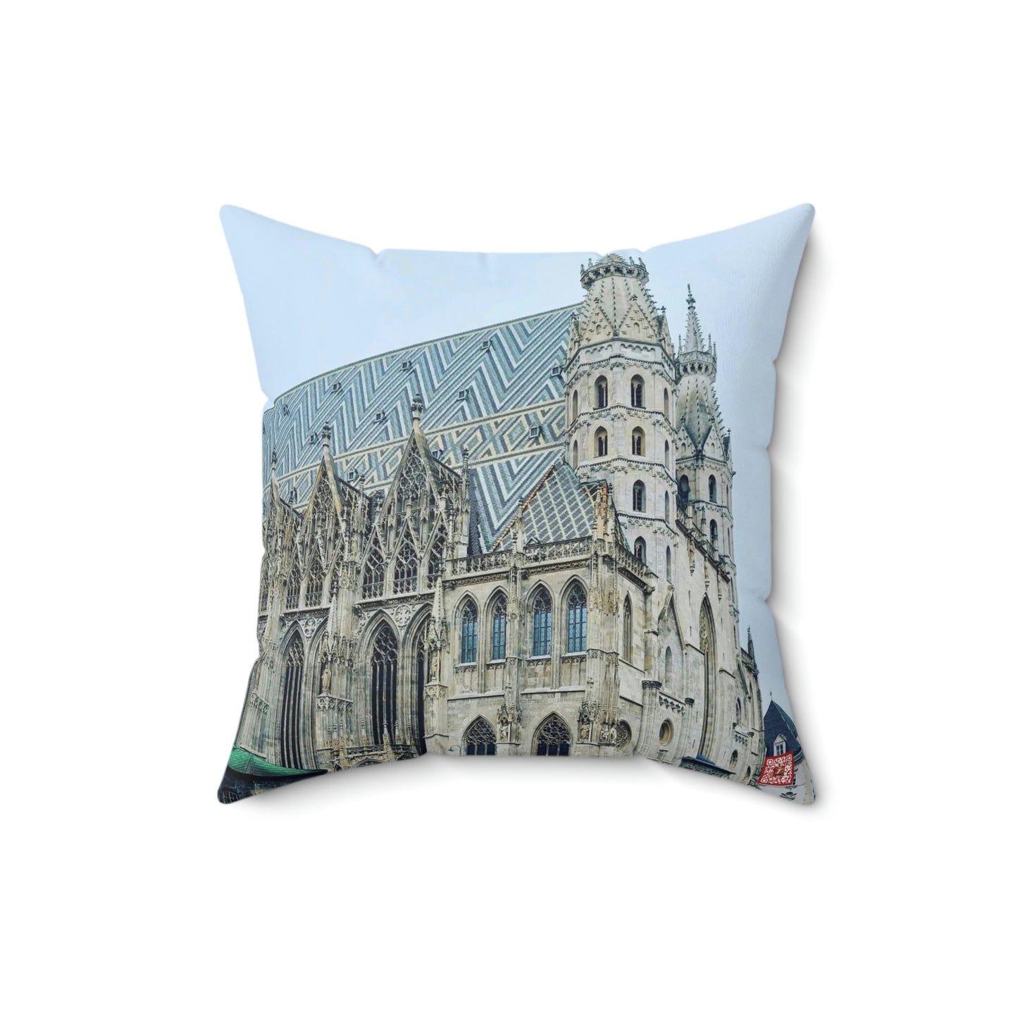Catedral de San Esteban | Austria | Almohada cuadrada de poliéster hilado
