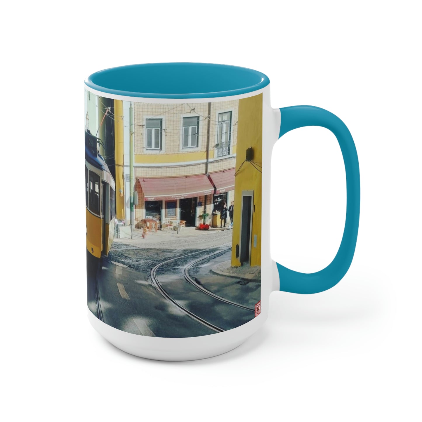 Remodelado Tram | Portugal | Two-Tone Coffee Mugs, 15oz