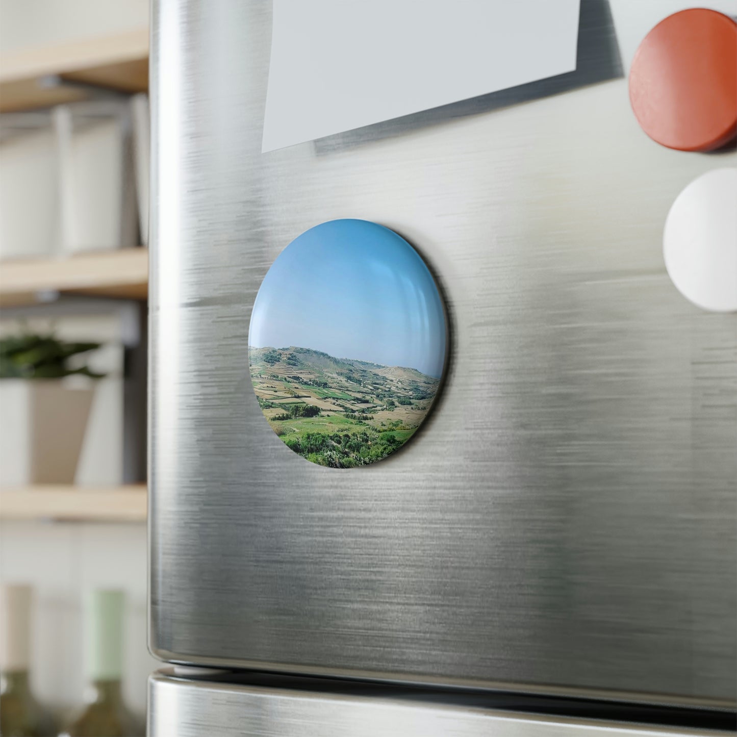 The breath taking scene | Gozo | Button Magnet, Round (1 & 10 pcs)