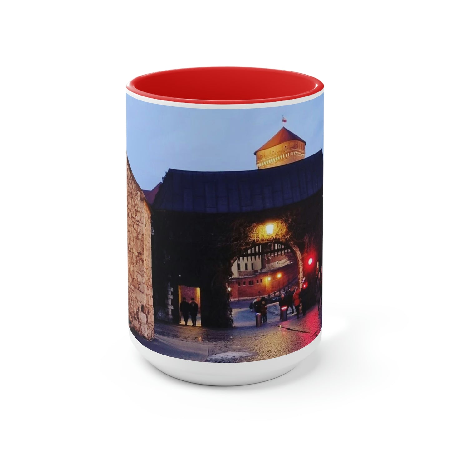 Wawel Gate | Poland | Two-Tone Coffee Mugs, 15oz