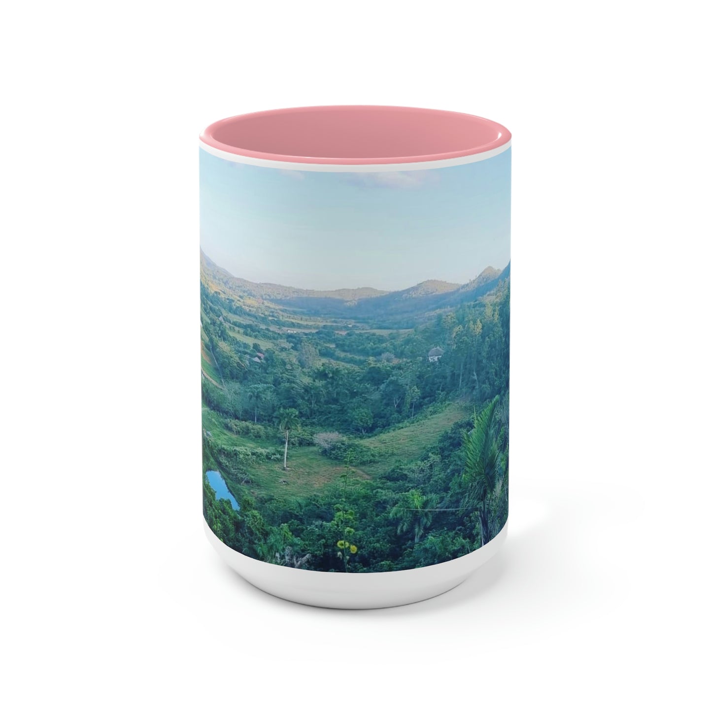 Viñales from above | Cuba | Two-Tone Coffee Mugs, 15oz
