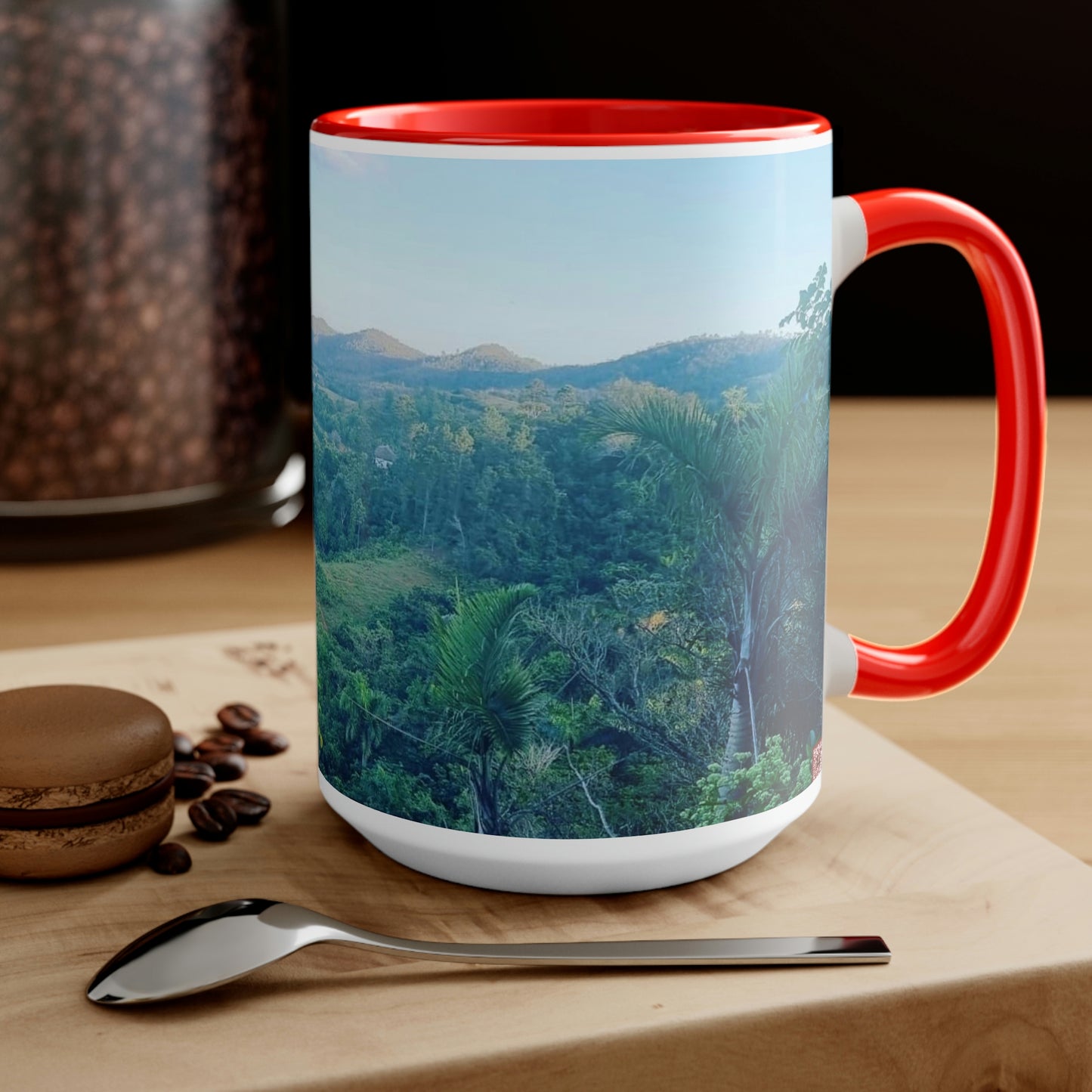 Viñales from above | Cuba | Two-Tone Coffee Mugs, 15oz