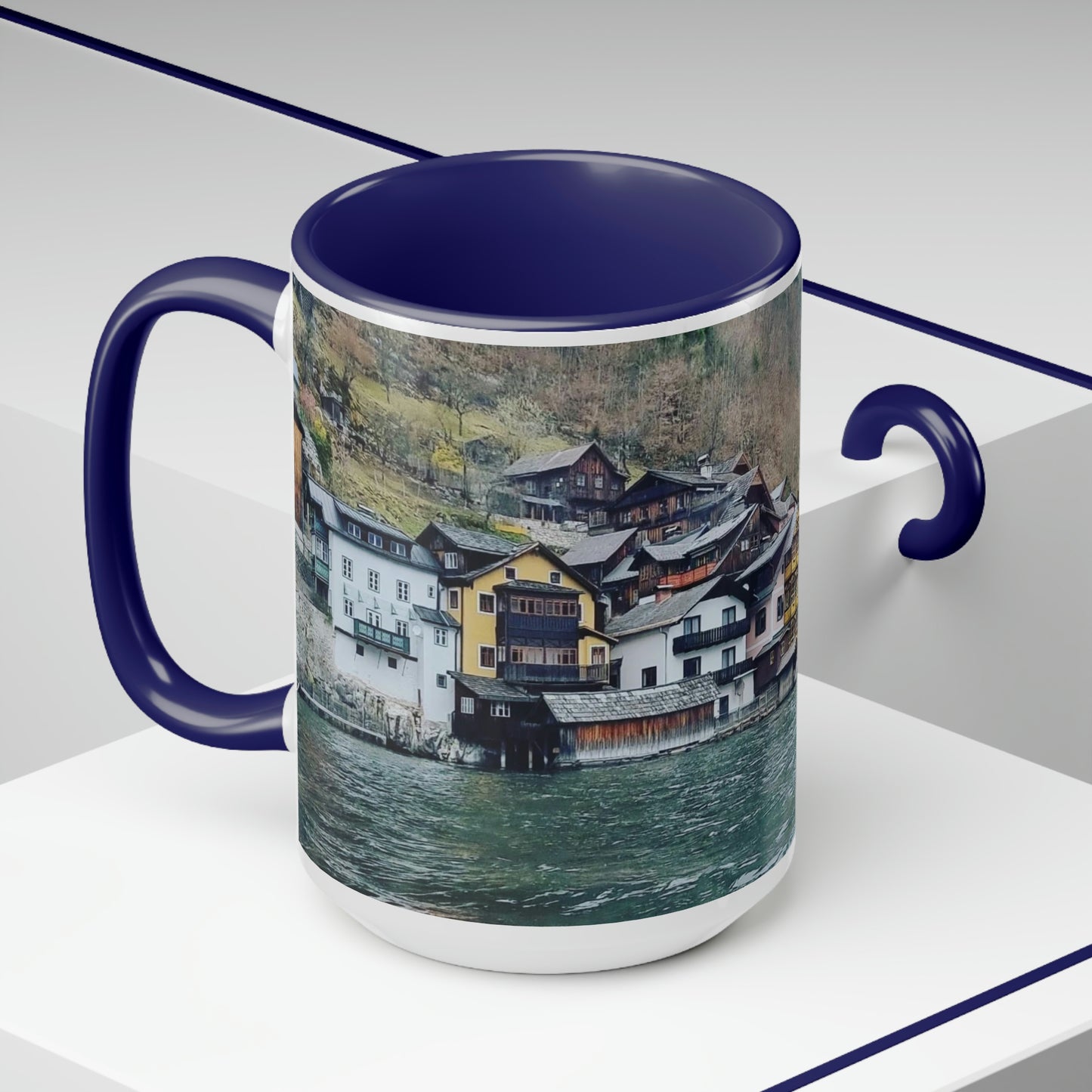 Hallstatt | Austria | Two-Tone Coffee Mugs, 15oz
