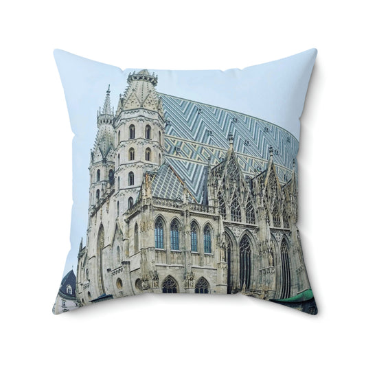 Catedral de San Esteban | Austria | Almohada cuadrada de poliéster hilado