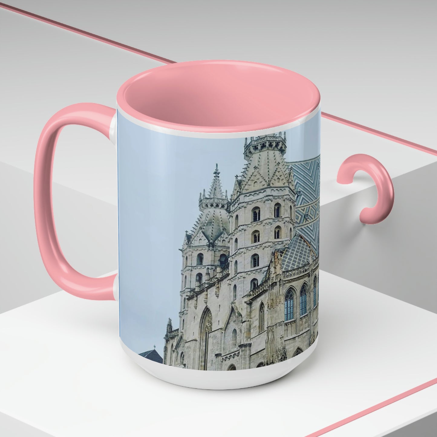 Catedral de San Esteban | Austria | Tazas de café de dos tonos, 15 oz