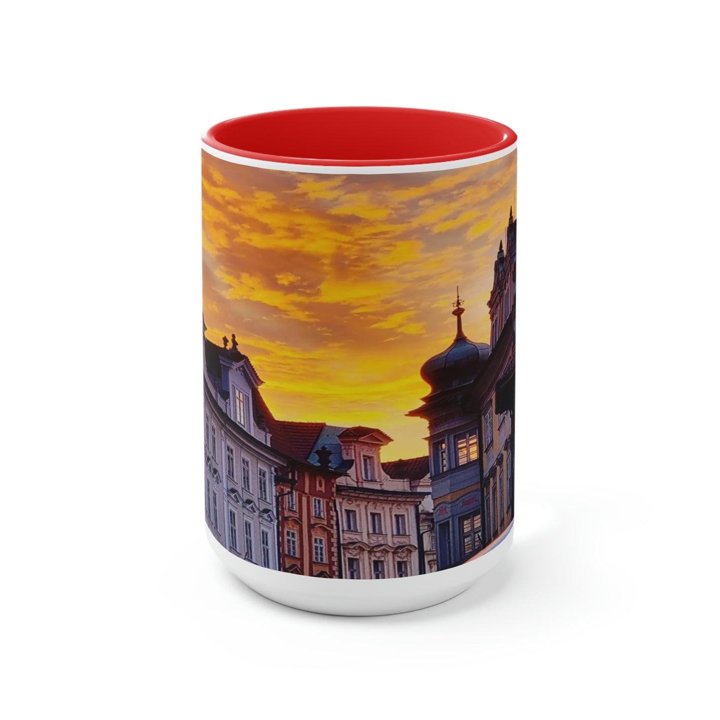 The City Center | Czech Republic | Two-Tone Coffee Mugs, 15oz