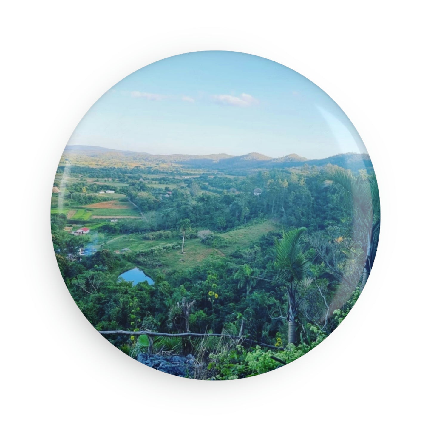Viñales from above | Cuba | Button Magnet, Round (1 & 10 pcs)