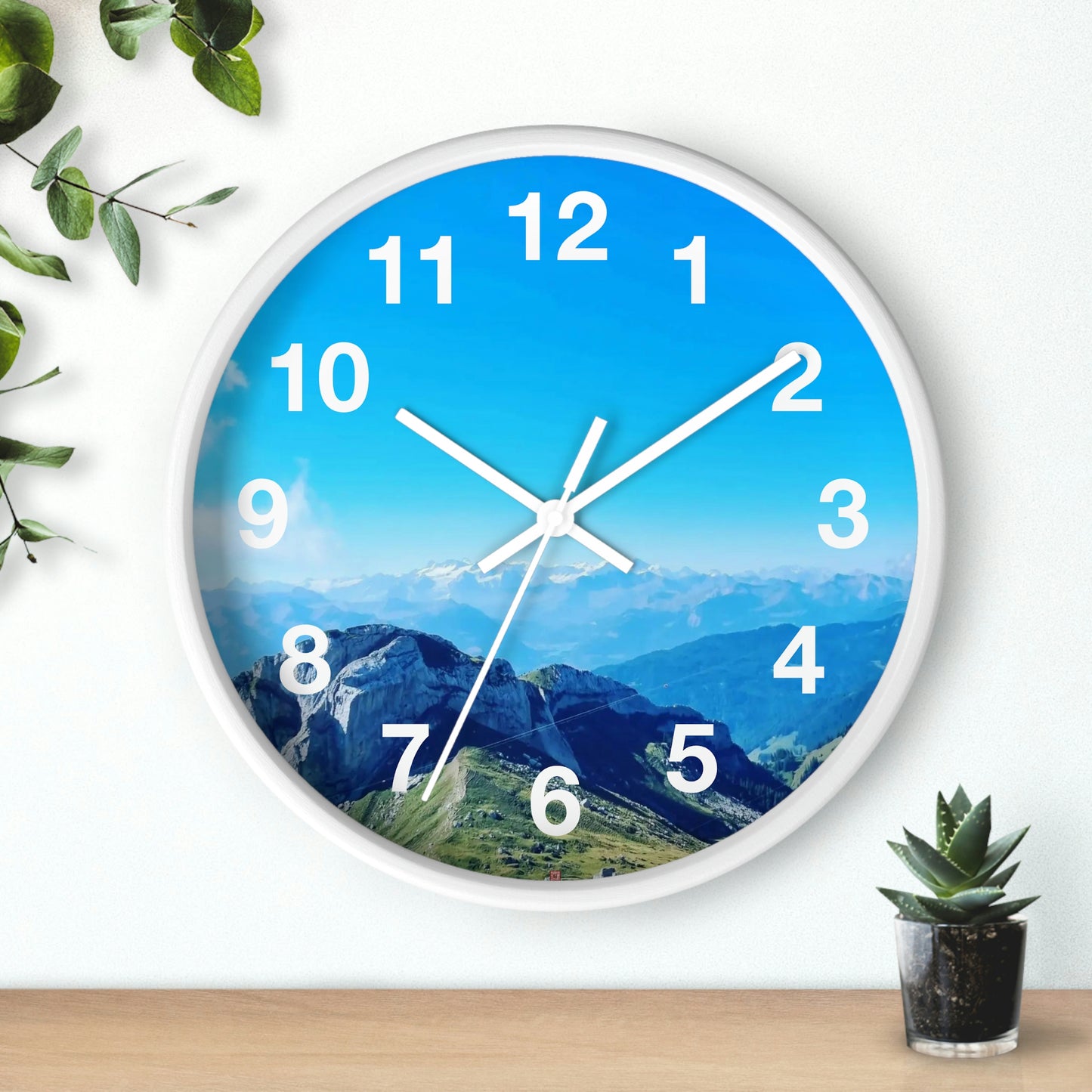 Vista del monte Pilatus | Suiza | reloj de pared