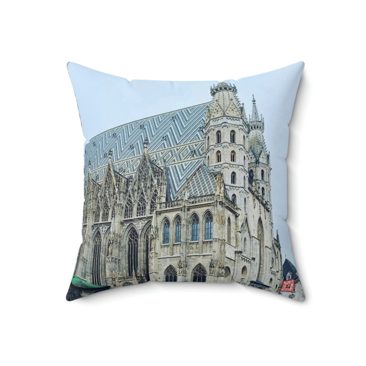 Catedral de San Esteban | Austria | Almohada cuadrada de poliéster hilado