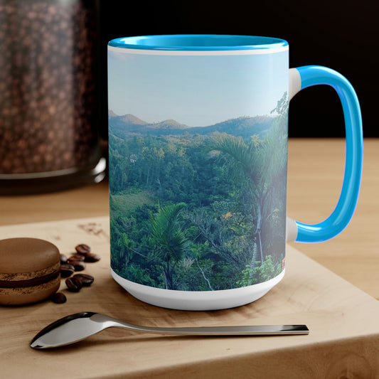 Viñales from above | Cuba | Two-Tone Coffee Mugs, 15oz
