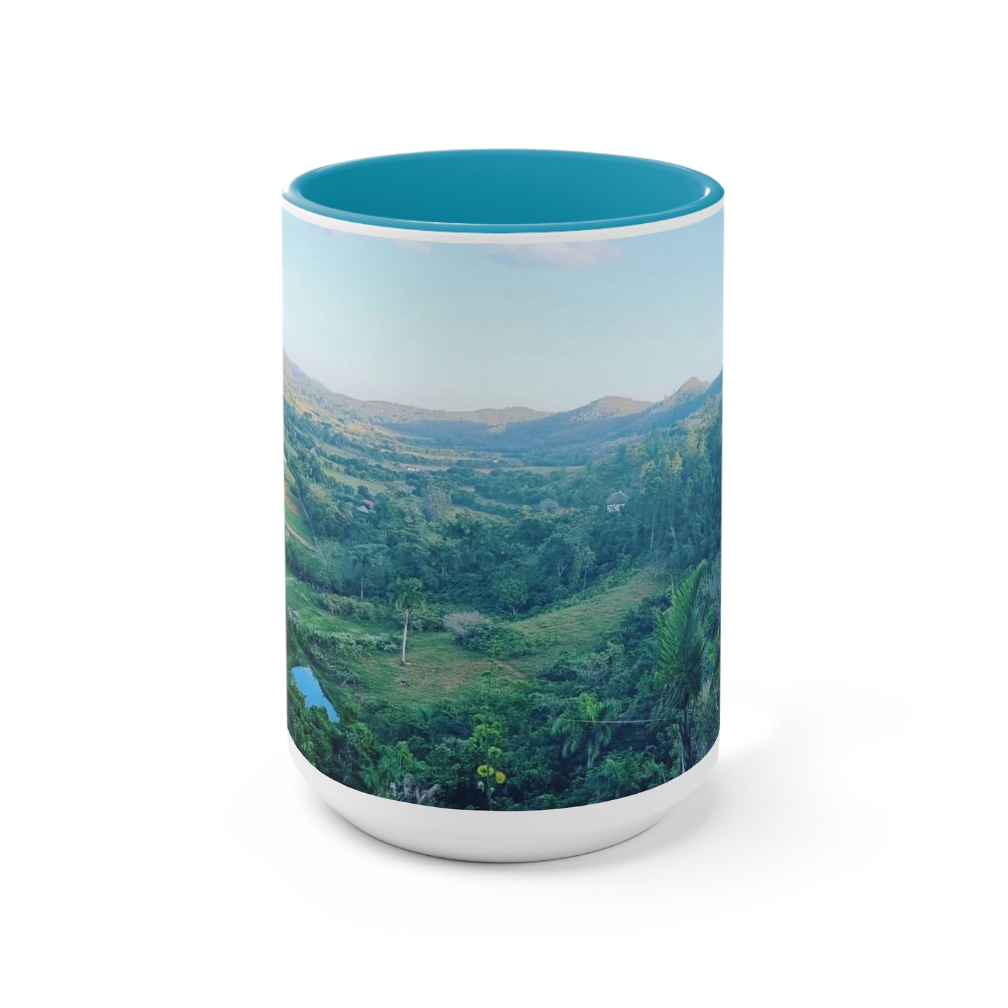 Viñales from above | Cuba | Two-Tone Coffee Mugs, 15oz