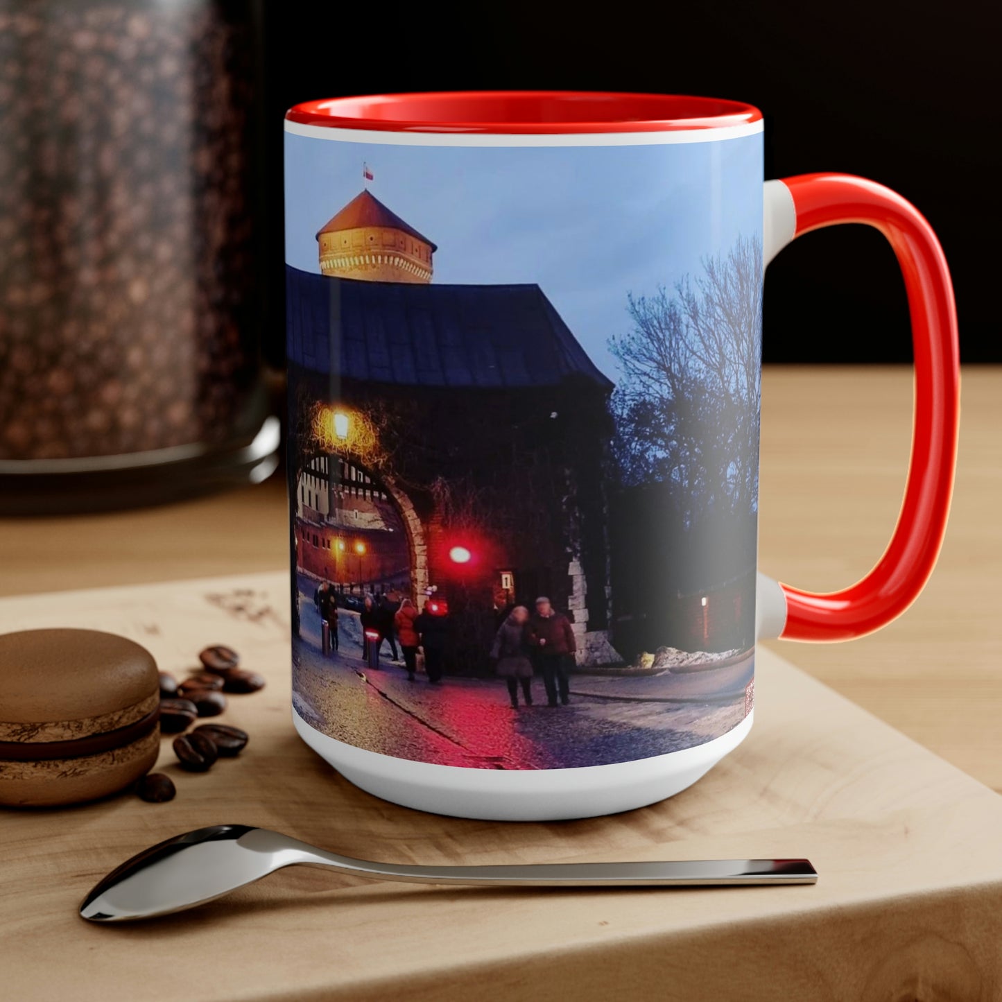 Wawel Gate | Poland | Two-Tone Coffee Mugs, 15oz