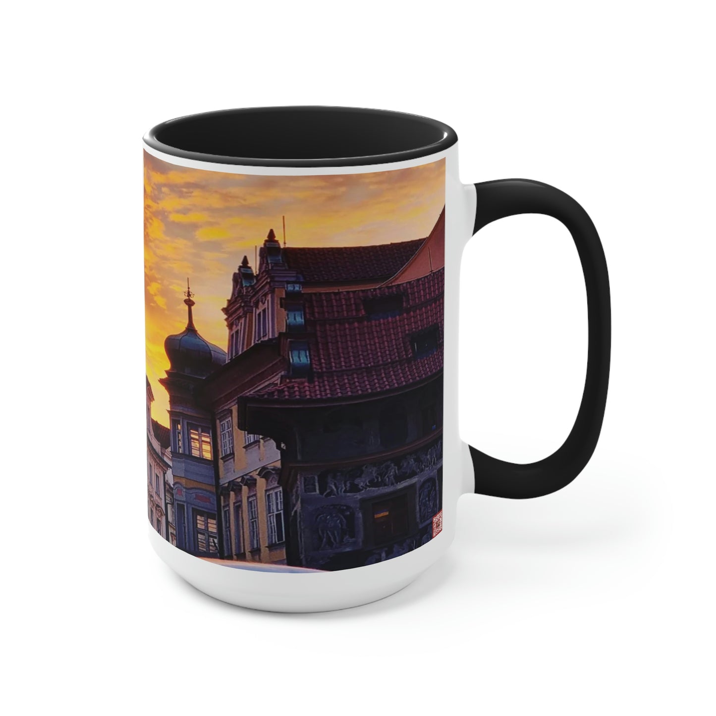 The City Center | Czech Republic | Two-Tone Coffee Mugs, 15oz