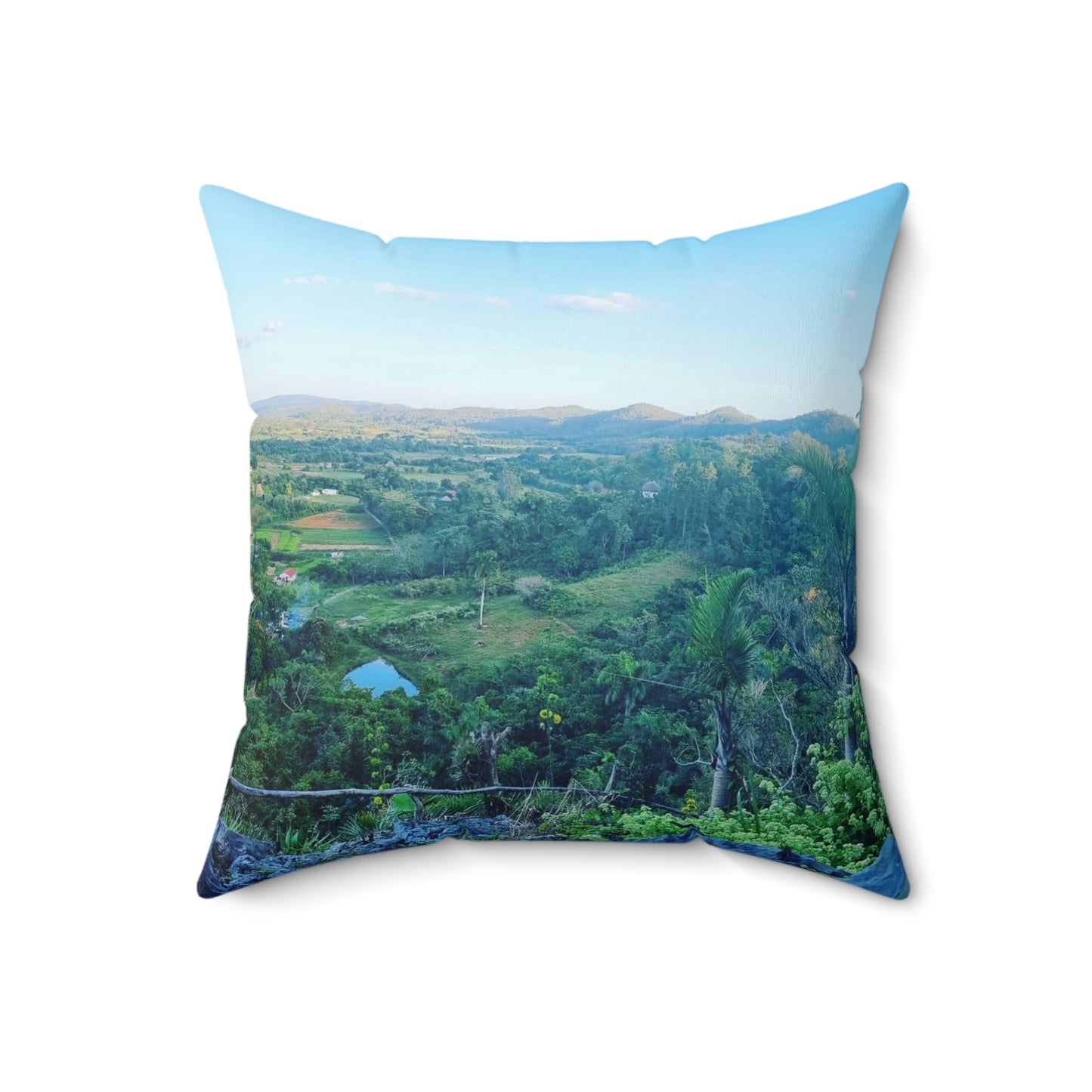 Viñales from above | Cuba | Spun Polyester Square Pillow